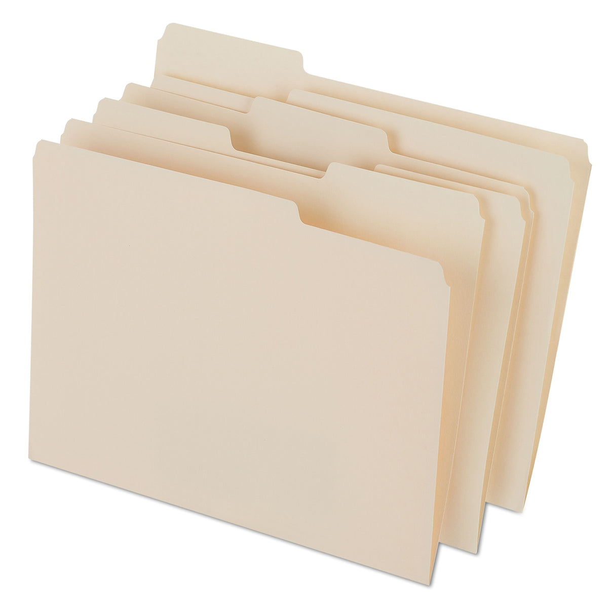 Staples Heavyweight File Folders, 1/3-Cut Tab, Letter Size, Manila, 50/Box