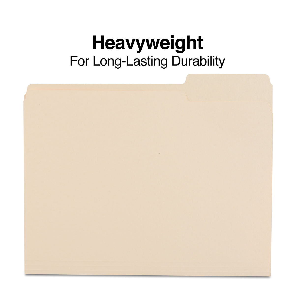 Staples Heavyweight File Folders, 1/3-Cut Tab, Letter Size, Manila, 50/Box