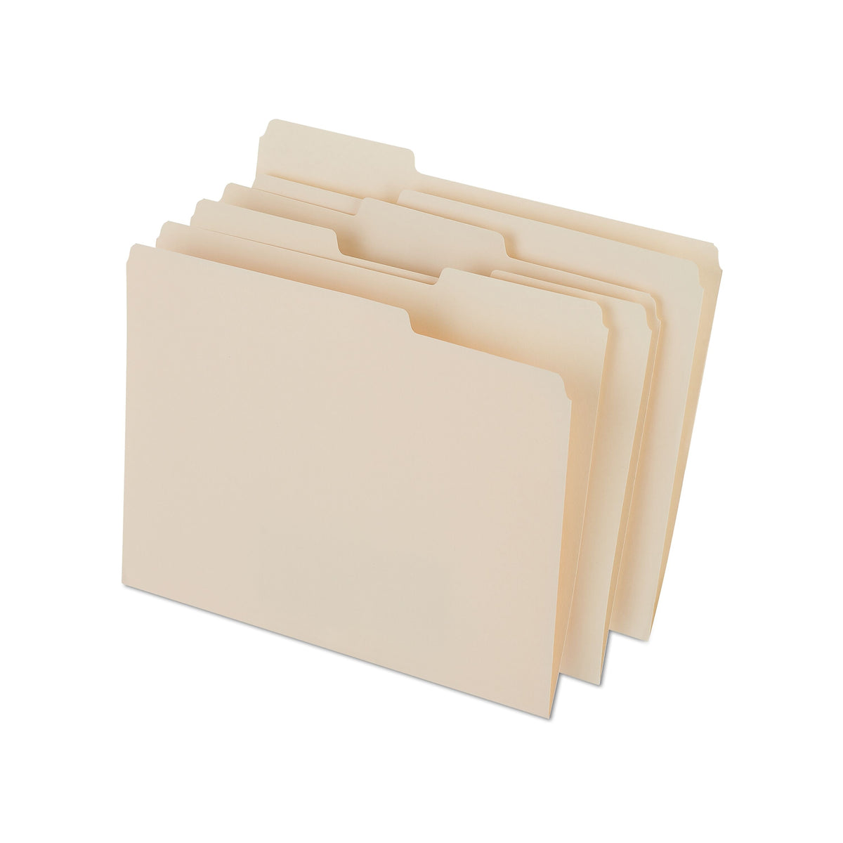 Staples Heavyweight File Folders, 1/3-Cut Tab, Letter Size, Manilla, 50/Box