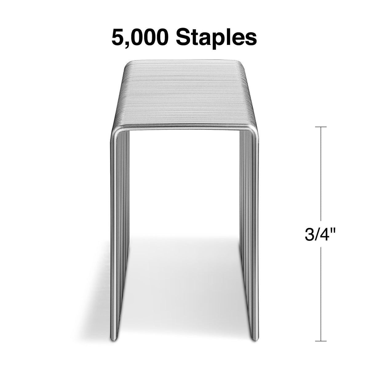 Staples High-Capacity Staples, 3/4" Leg Length, 5000/Box