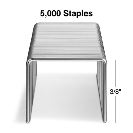 Staples High-Capacity Staples, 3/8" Leg Length, 5000/Box