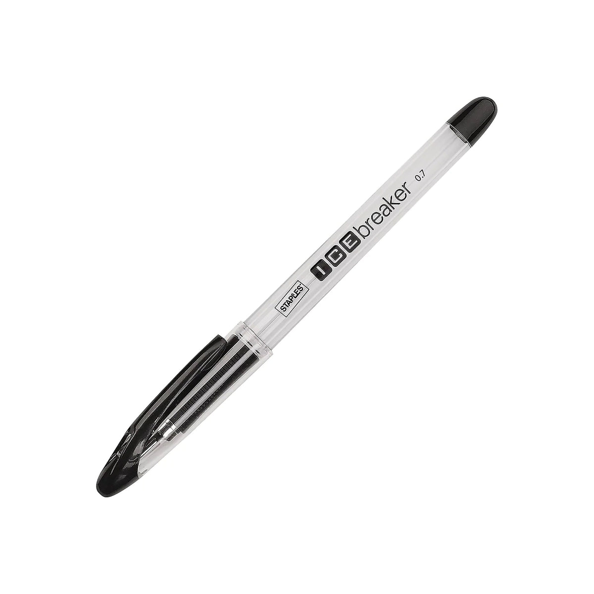 Staples Icebreaker Ballpoint Pens, Fine Point, Black Ink, Dozen