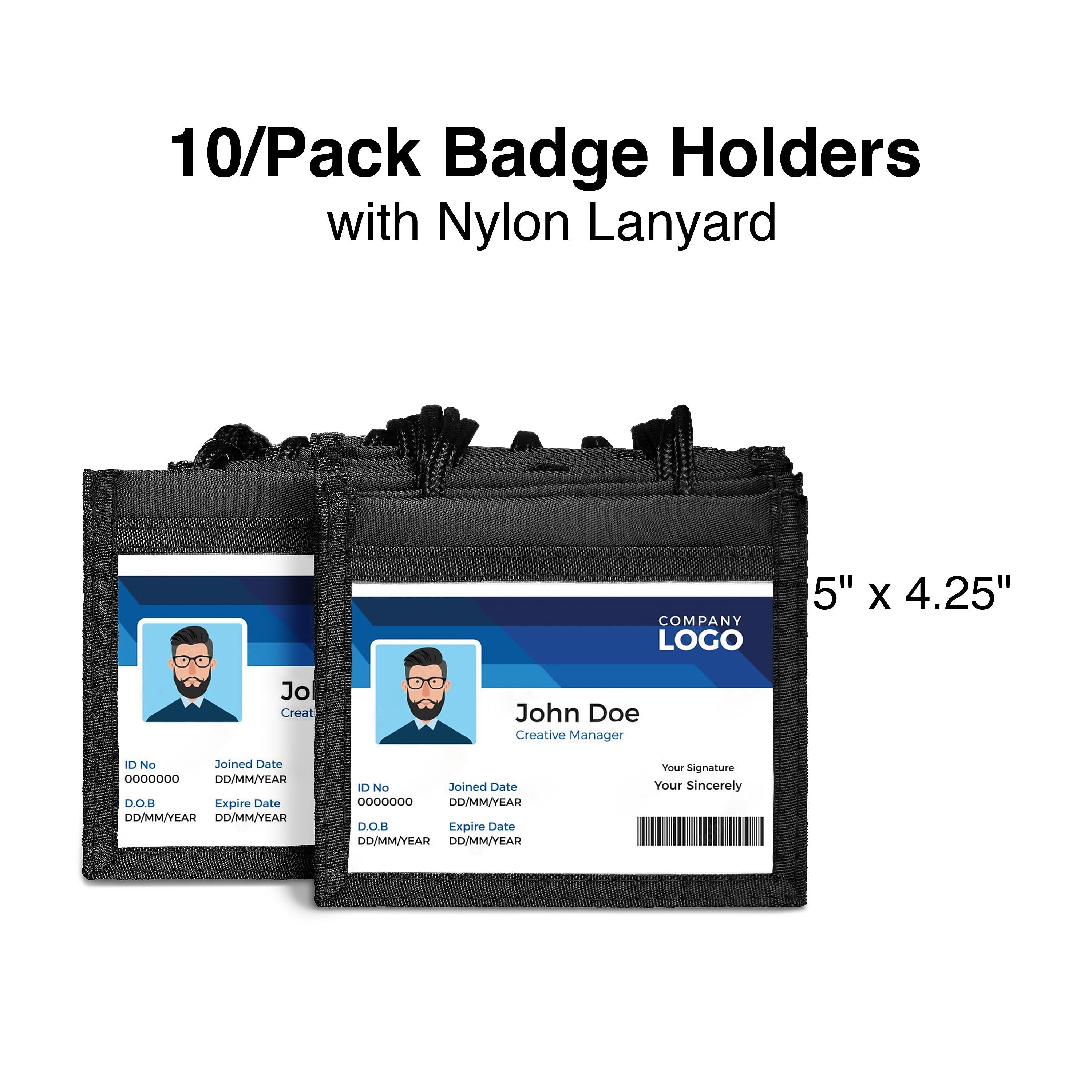 Staples ID Badge Holders with Lanyard, Adjustable 48