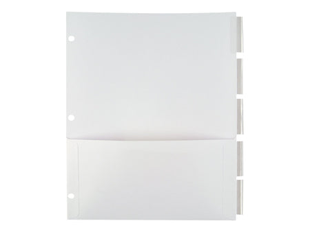 Staples Insertable Paper Dividers, 5-Tab, Clear