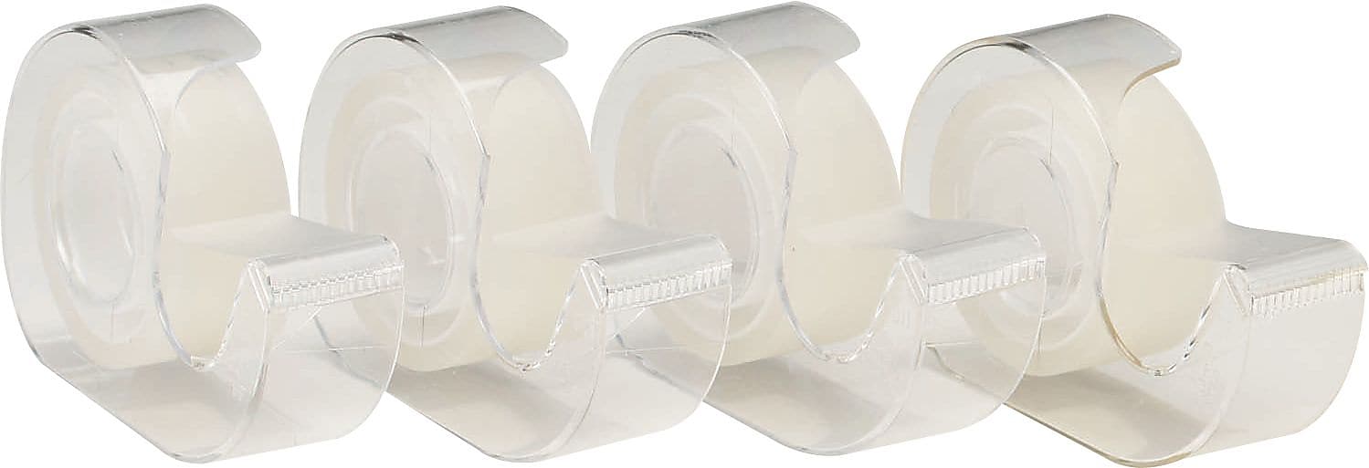 Staples® Invisible Clear Tape, 0.75" x 11.1 yds., 1 "Core, Transparent, 4 Rolls/Pack