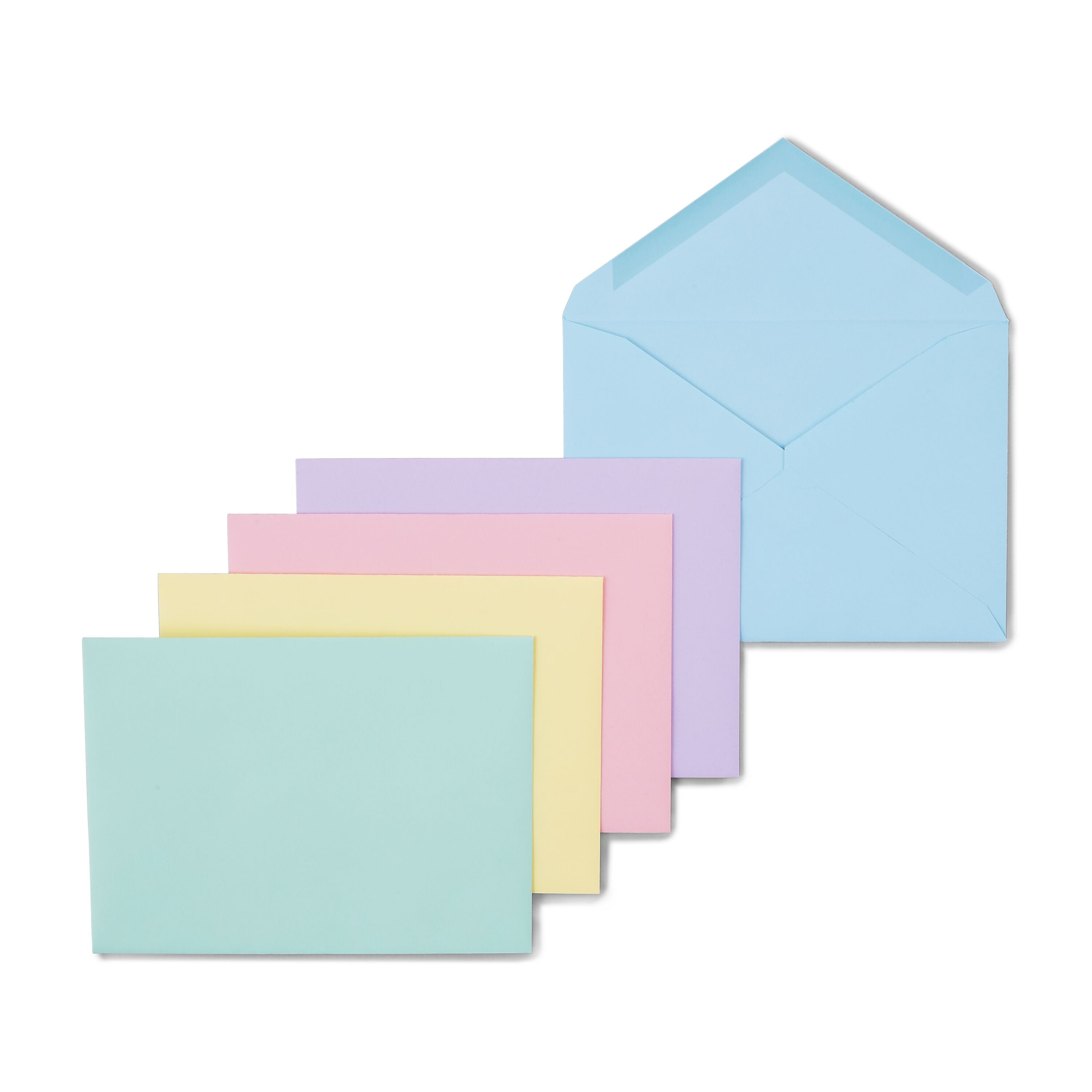 Staples Invitation Envelopes, 4 3/4" x 6 1/2", Assorted Pastels, 50/Box