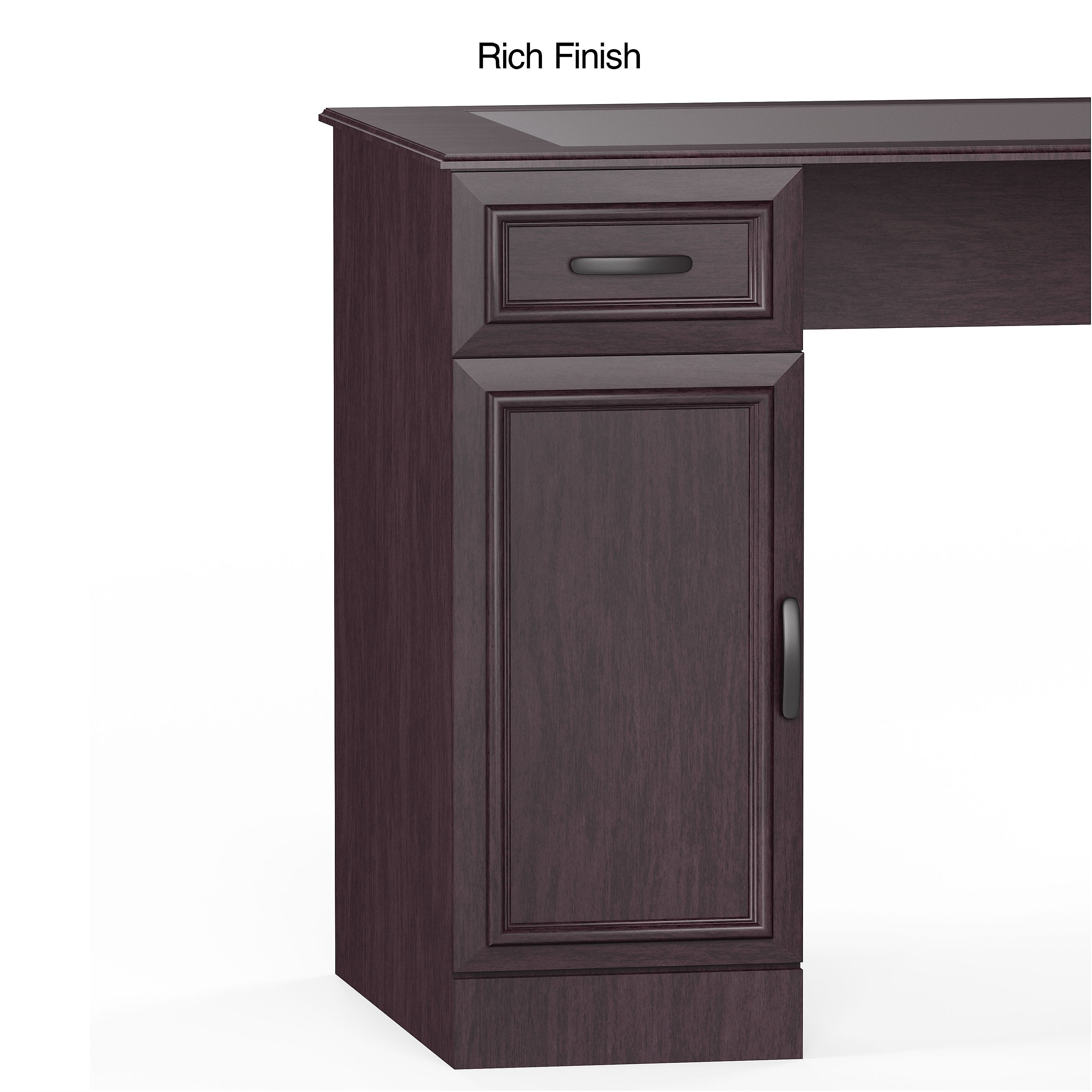 Staples Kendall Park 58.5"W Double Pedestal Desk, Cherry