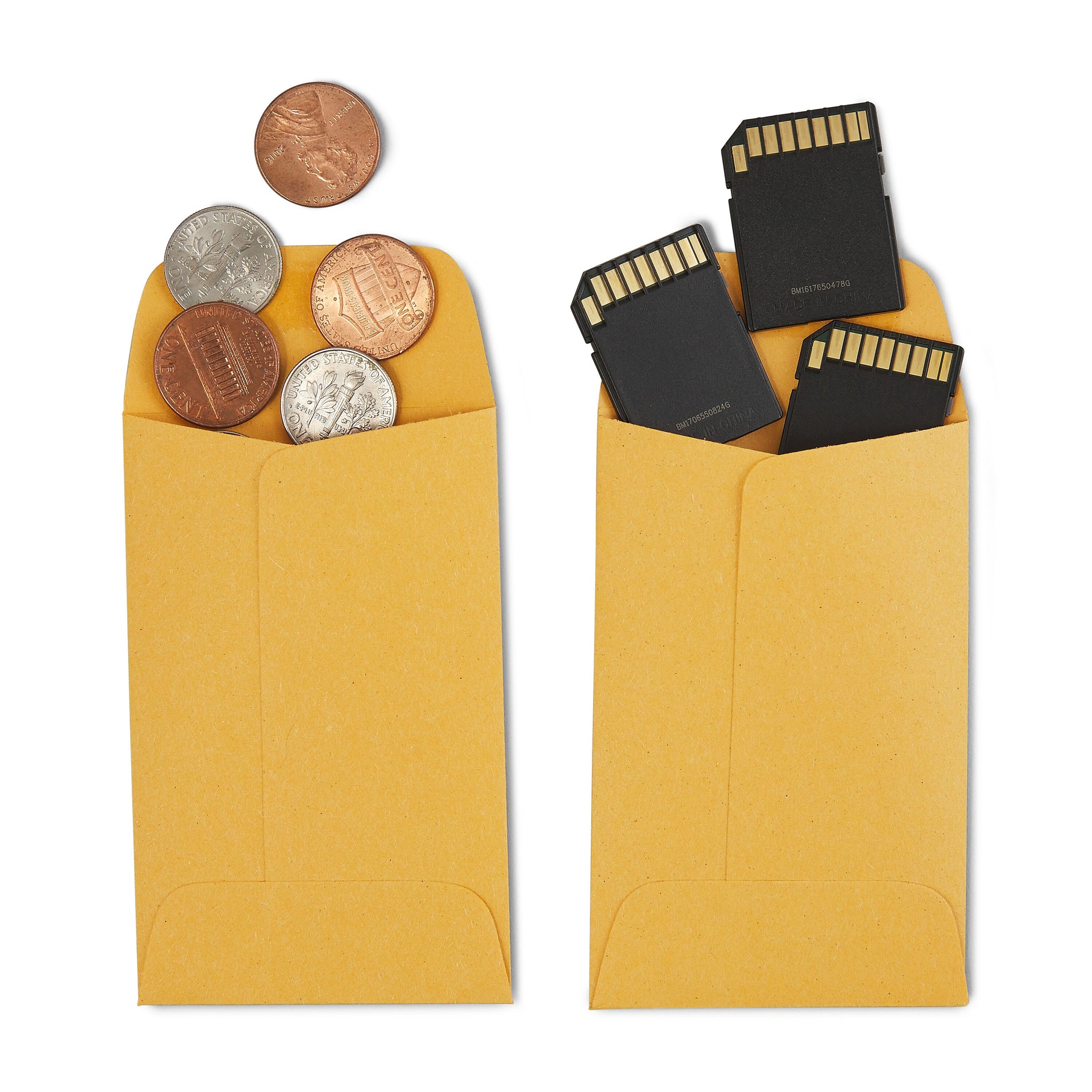 Staples Kraft #1 Coin Envelope, 2 1/4 x 3 1/2, Brown, 500/Box