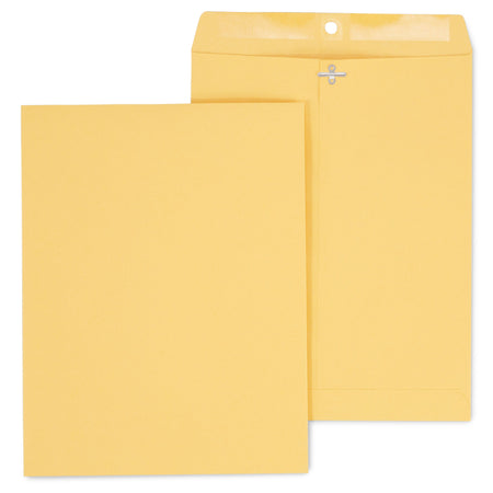 Staples Kraft Clasp & Gummed Catalog Envelopes, 10"L x 13"H, Brown, 100/Box