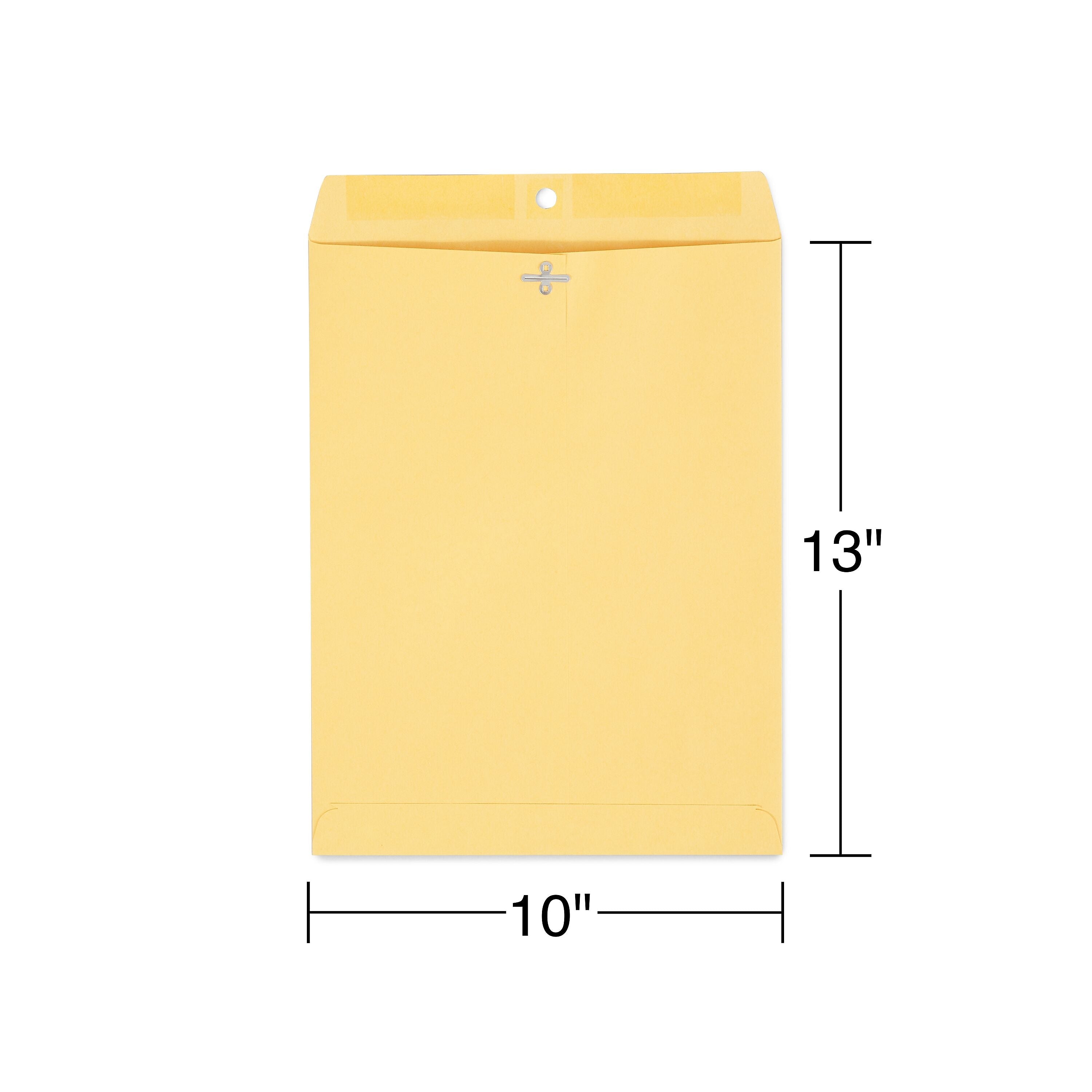 Staples Kraft Clasp & Gummed Catalog Envelopes, 10