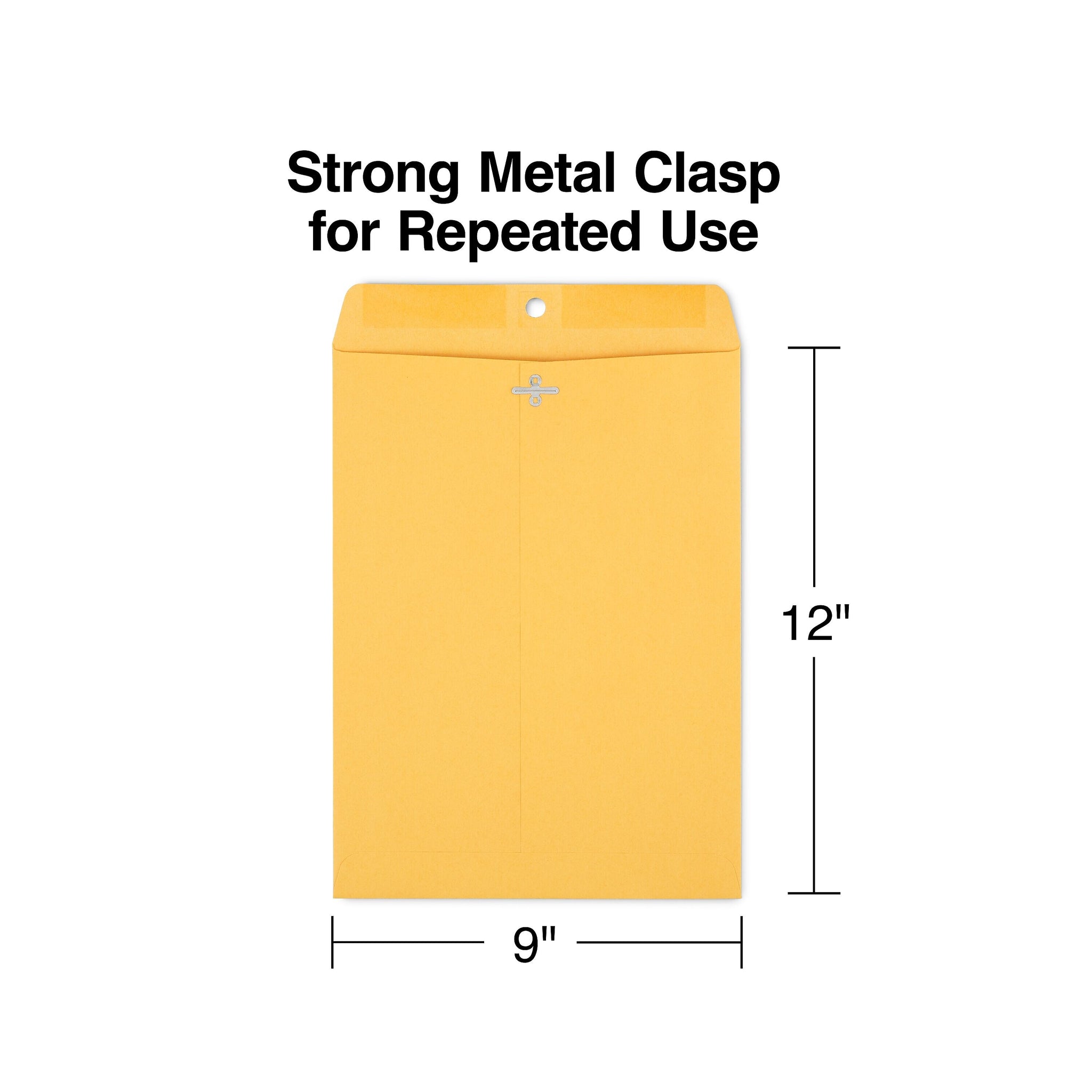Staples Kraft Clasp & Moistenable Glue Catalog Envelopes, 9