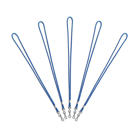 Staples Lanyards with Swivel Clip, 36" Length, Nylon, Blue, 5/Pack