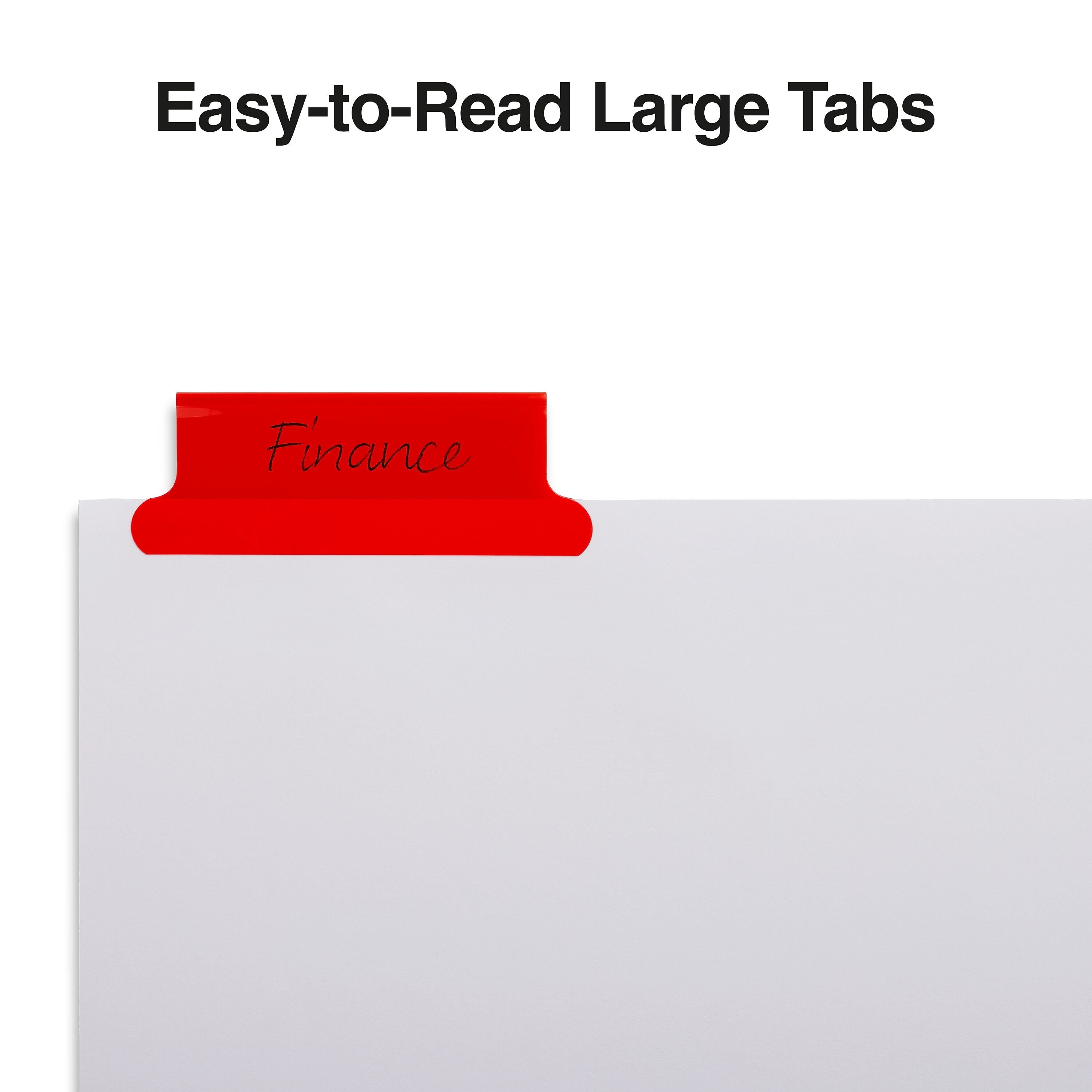 Staples Large Tab Insertable Dividers, 5-Tab, Assorted Colors