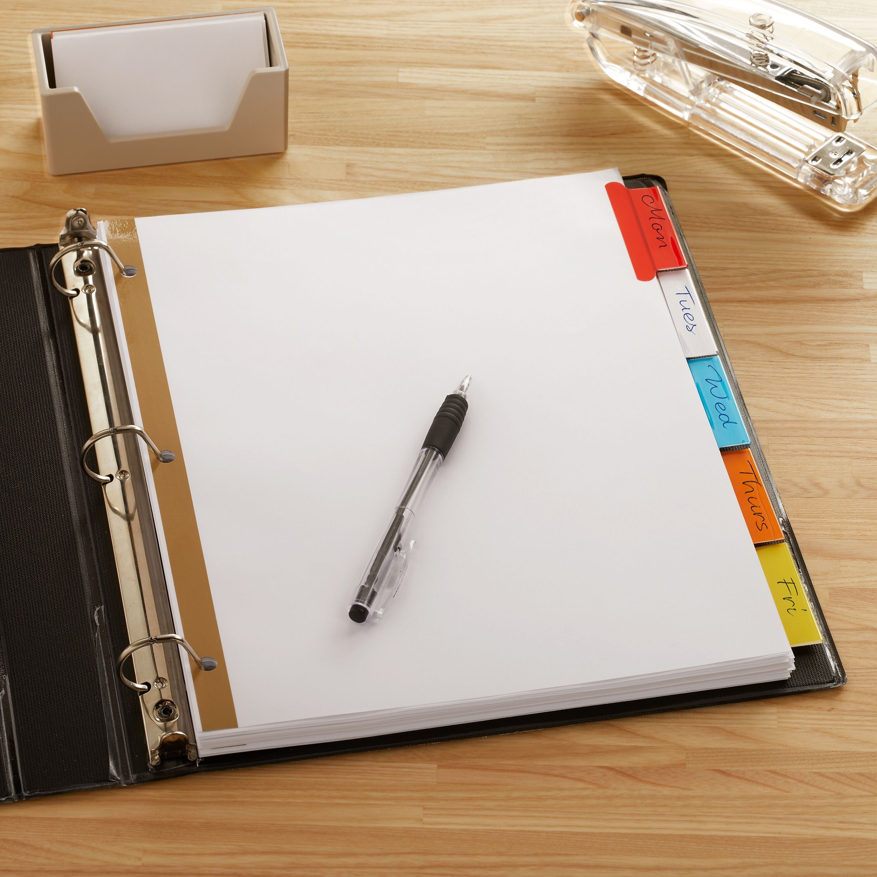 Staples Large Tab Insertable Dividers, 5-Tab, Assorted Colors