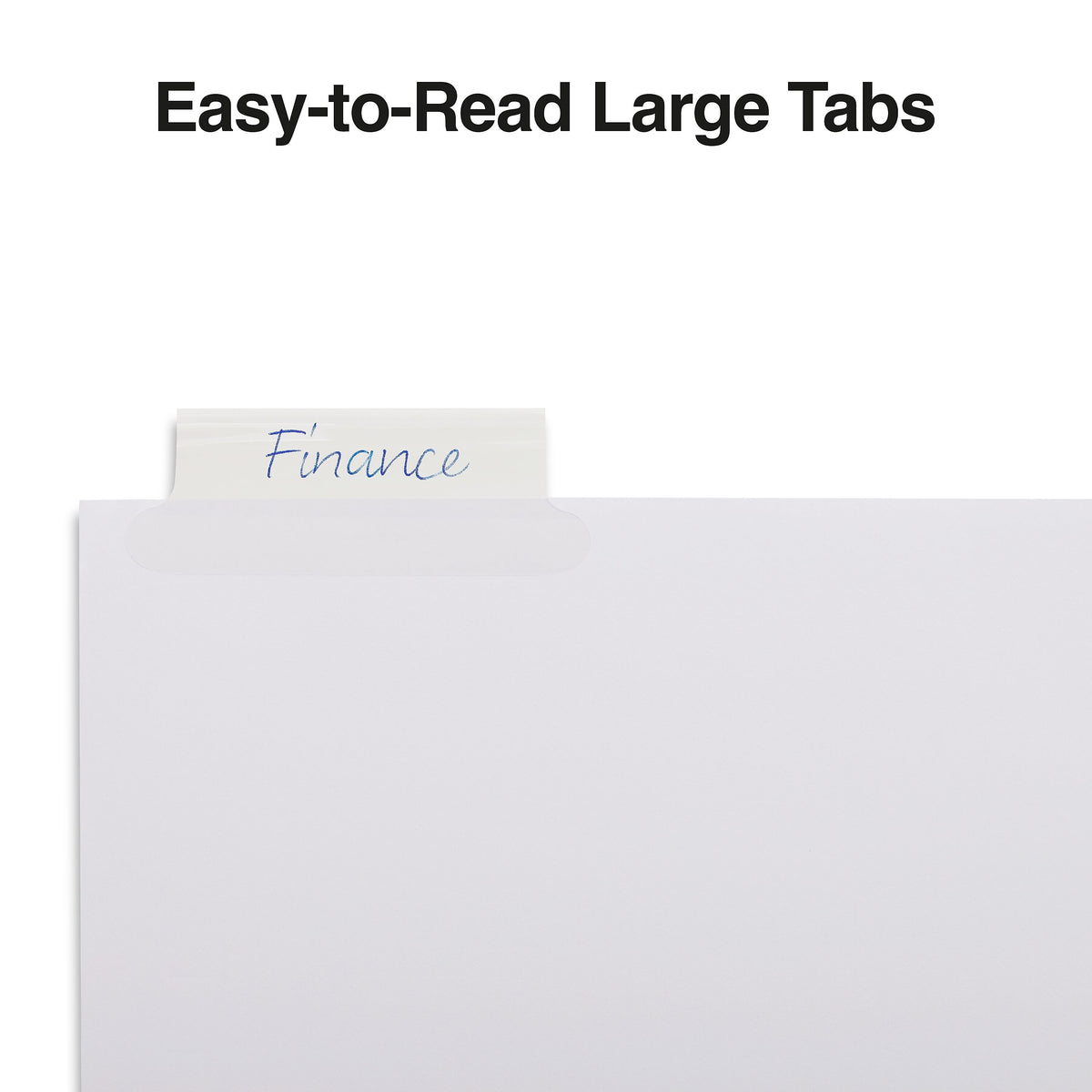 Staples Large Tab Insertable Dividers, 5-Tab, Clear