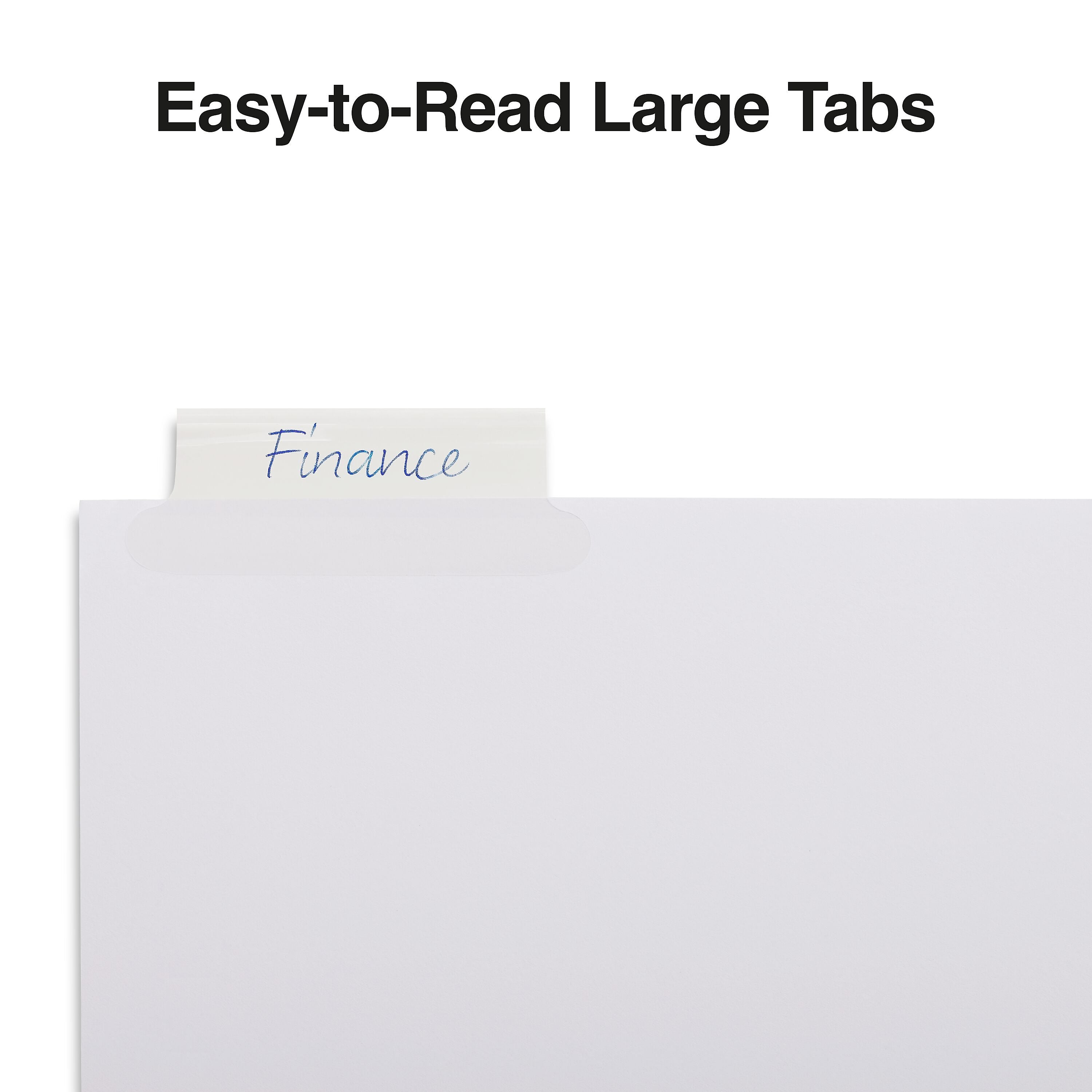 Staples Large Tab Insertable Dividers, 5-Tab, Clear