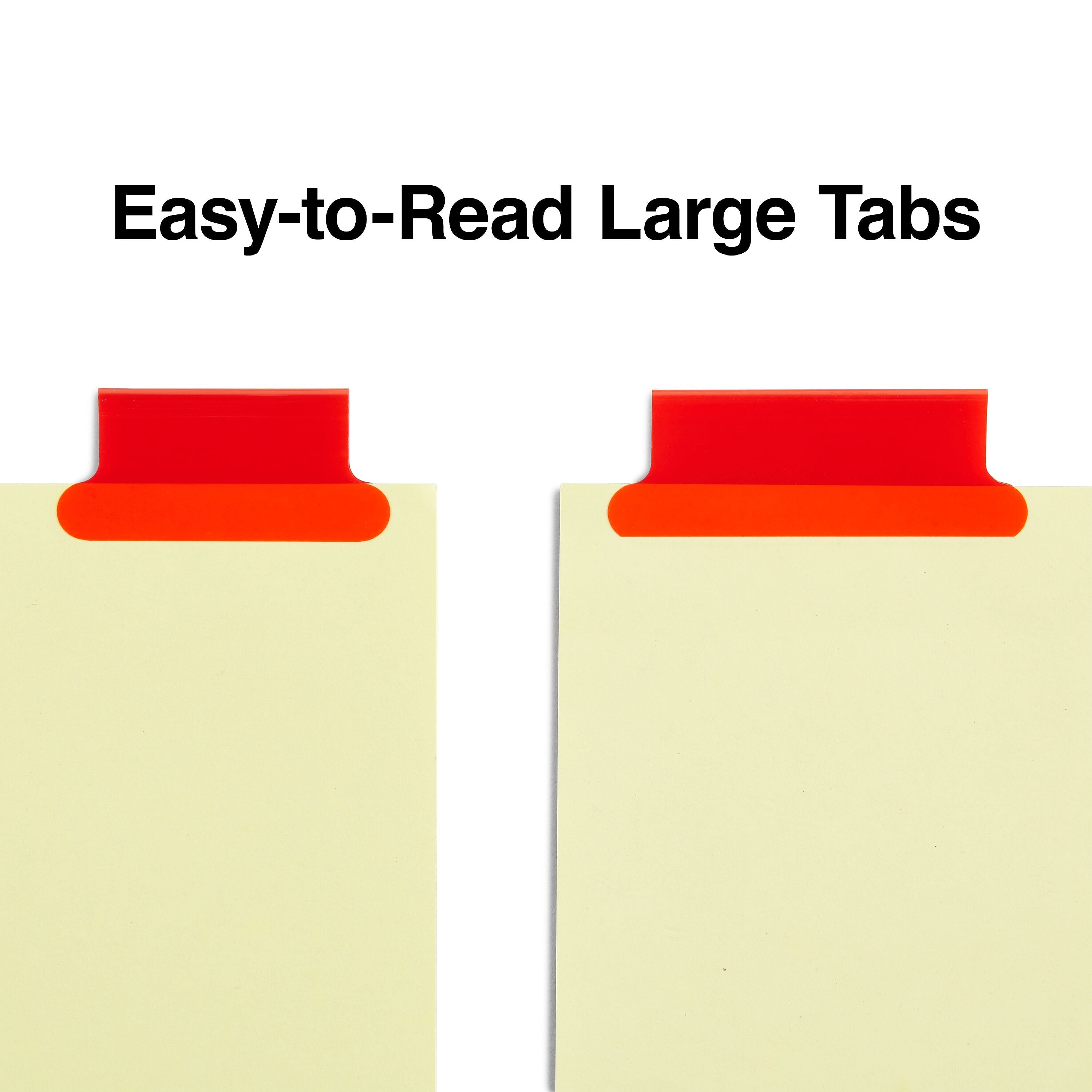 Staples Large Tab Insertable Dividers, 8-Tab, Assorted Colors, 4/Pack
