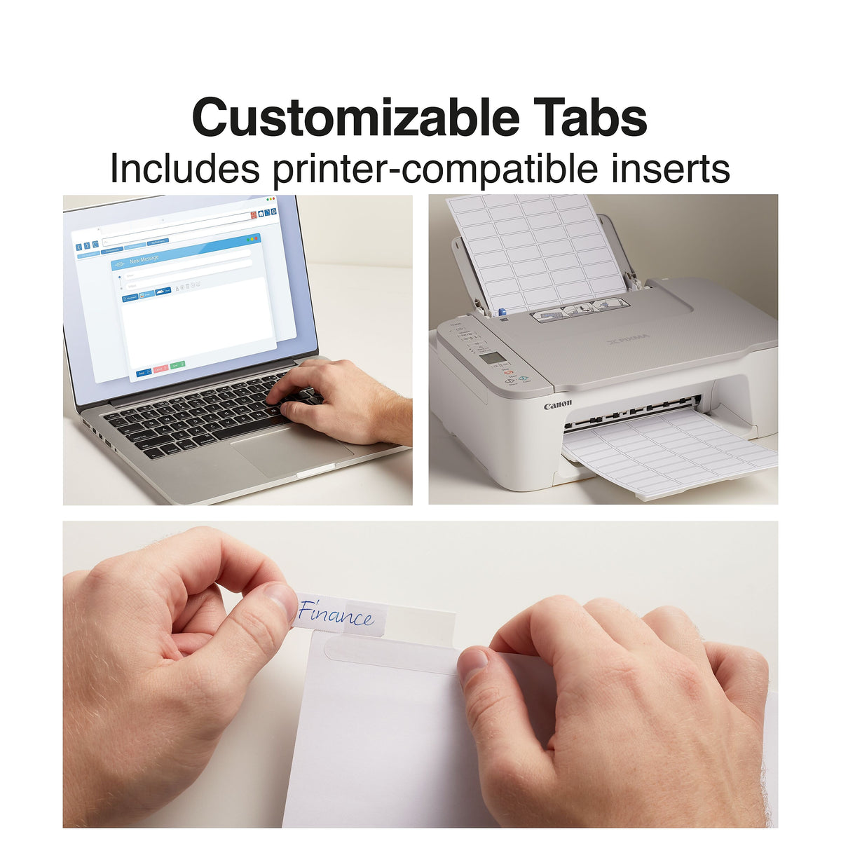 Staples Large Tab Insertable Dividers, 8-Tab, Clear