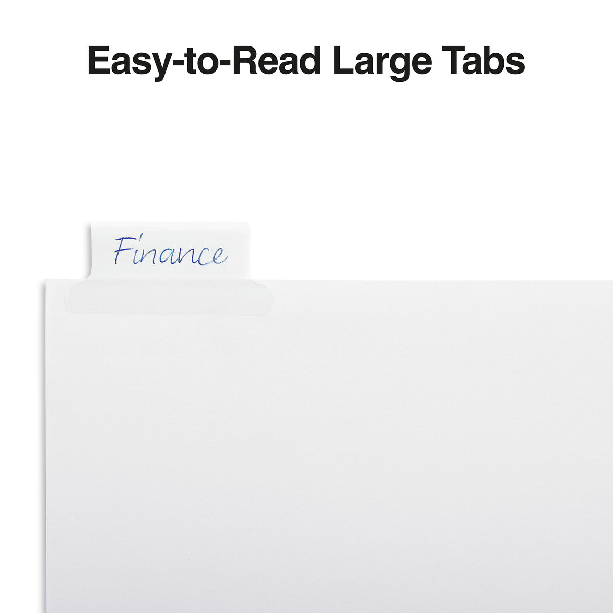 Staples Large Tab Insertable Dividers, 8-Tab, Clear