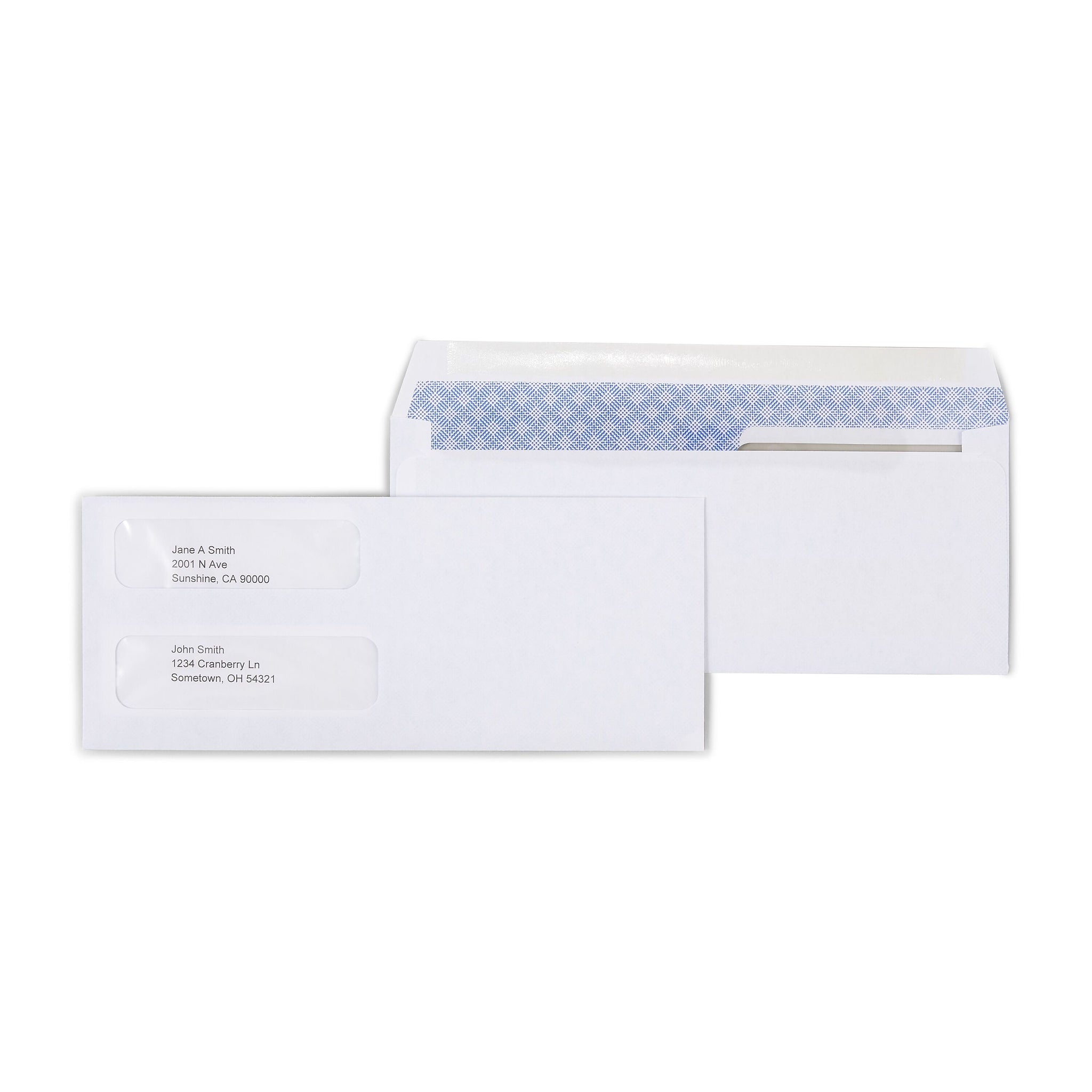 Staples Laser Check Size Gummed Security Tinted Business Envelopes, 3 5/8