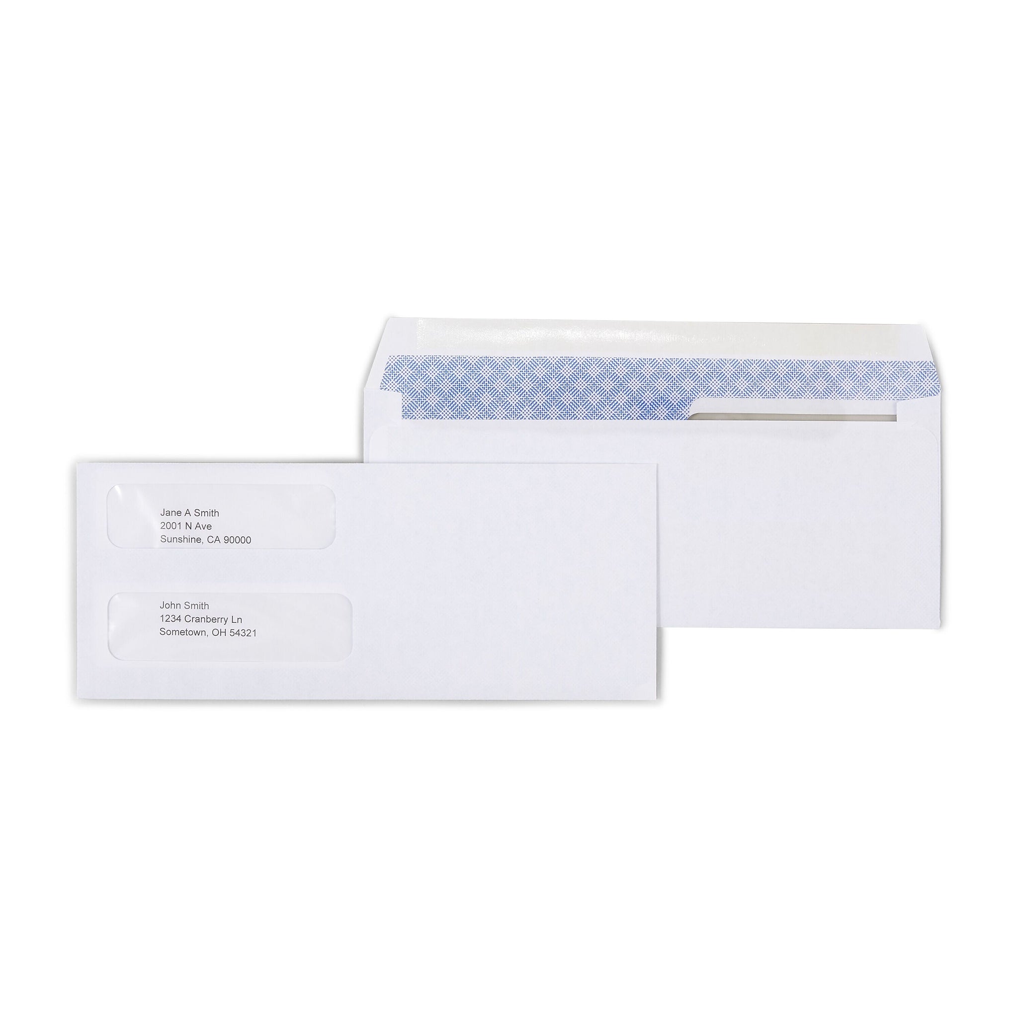 Staples Laser Check Size Gummed Security Tinted Business Envelopes, 3 5/8