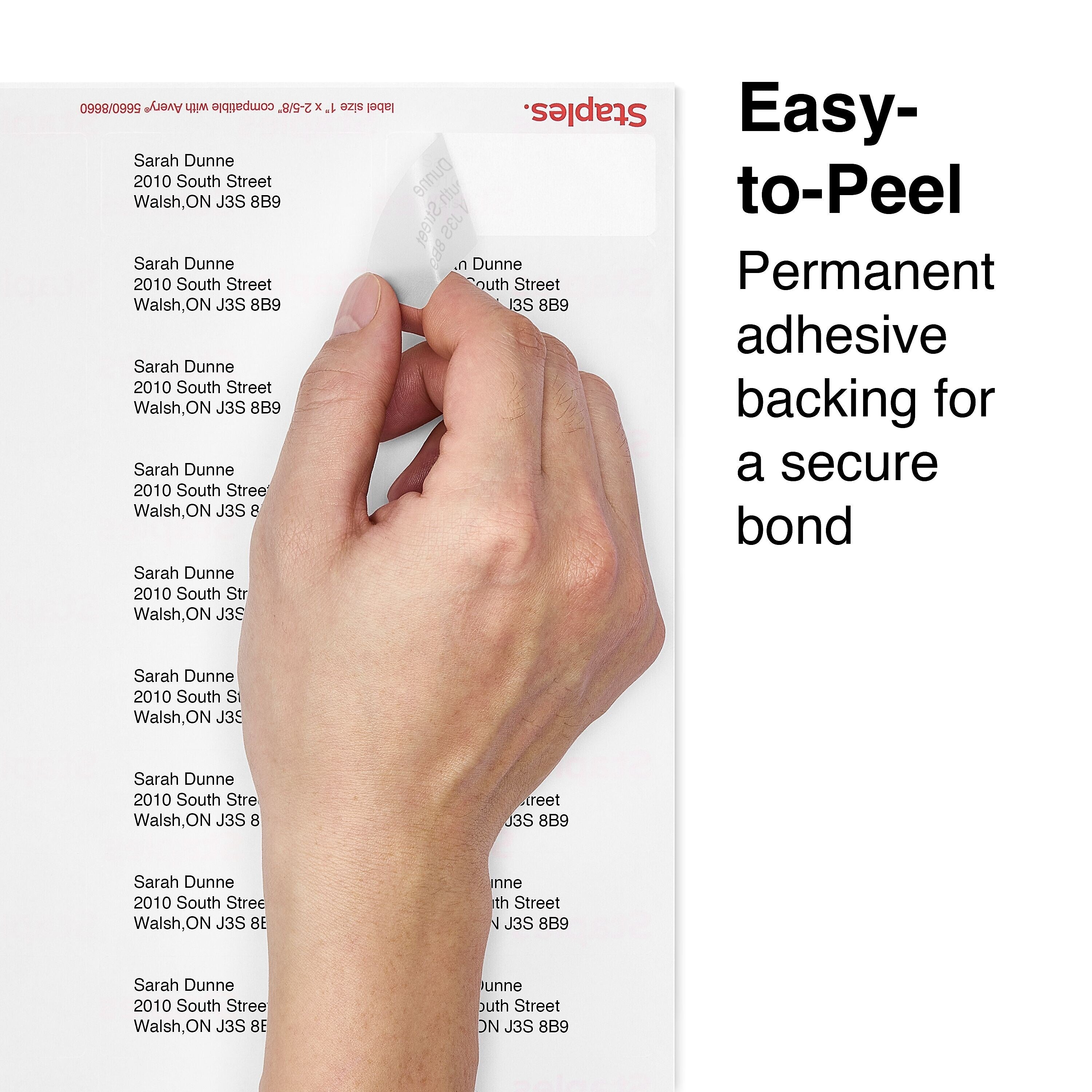 Staples Laser/Inkjet Address Labels, 1