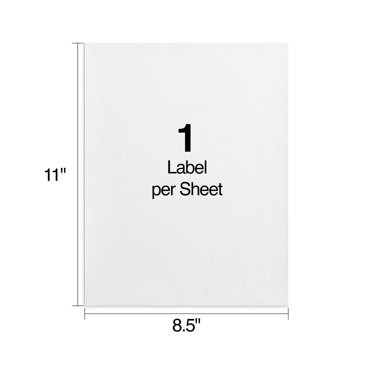 Staples Laser/Inkjet Shipping Labels, 8 1/2" x 11", White, 1 Label/Sheet, 100 Sheets/Box