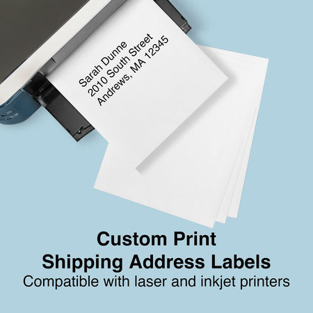 Staples Laser/Inkjet Shipping Labels, 8 1/2" x 11", White, 1 Label/Sheet, 100 Sheets/Box