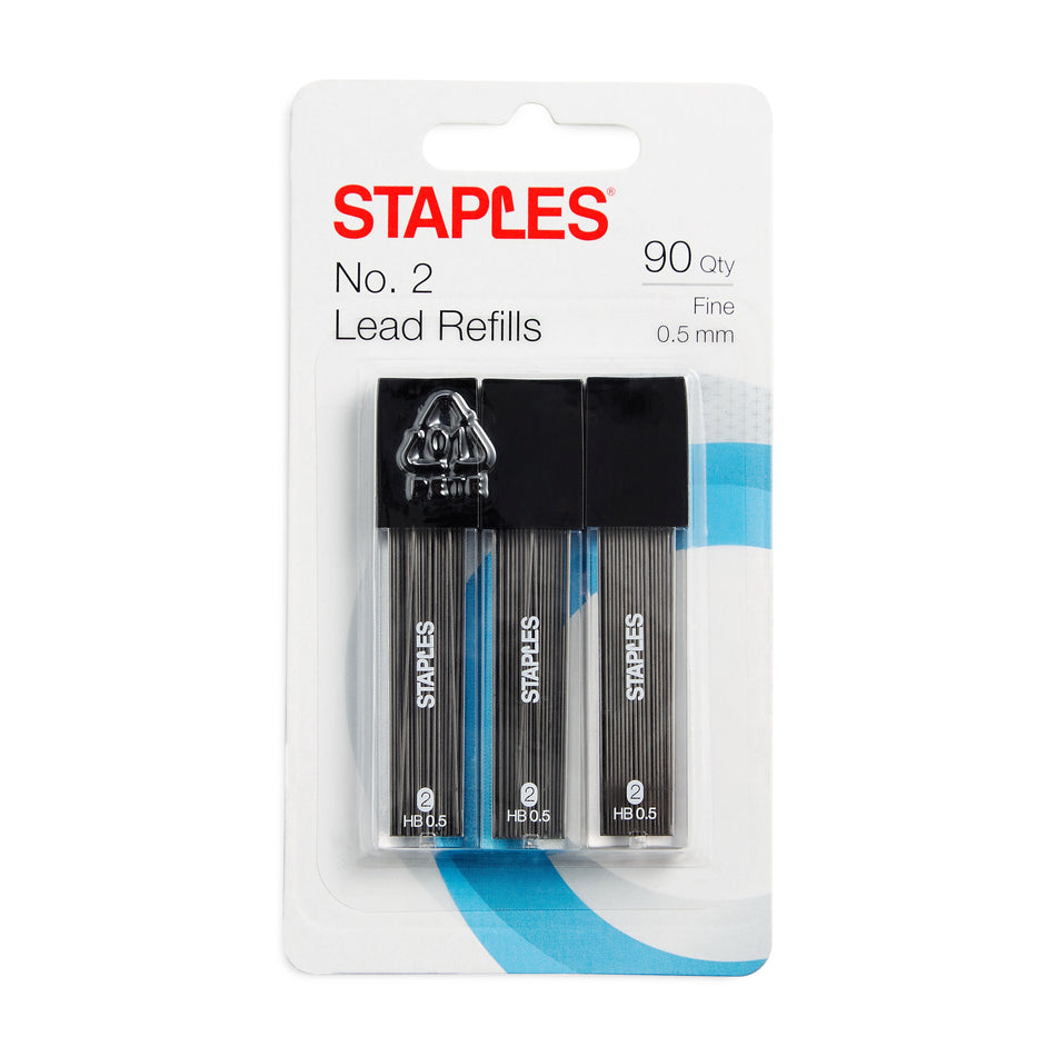 Staples® Lead Refill, 0.5mm, 30/Leads, 3/Pack