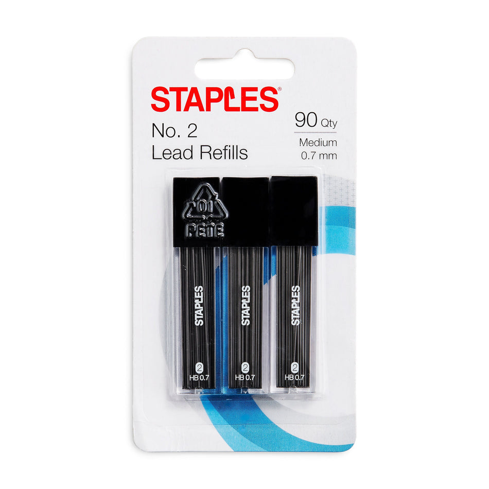 Staples® Lead Refill, 0.7mm, 30/Leads, 3/Pack
