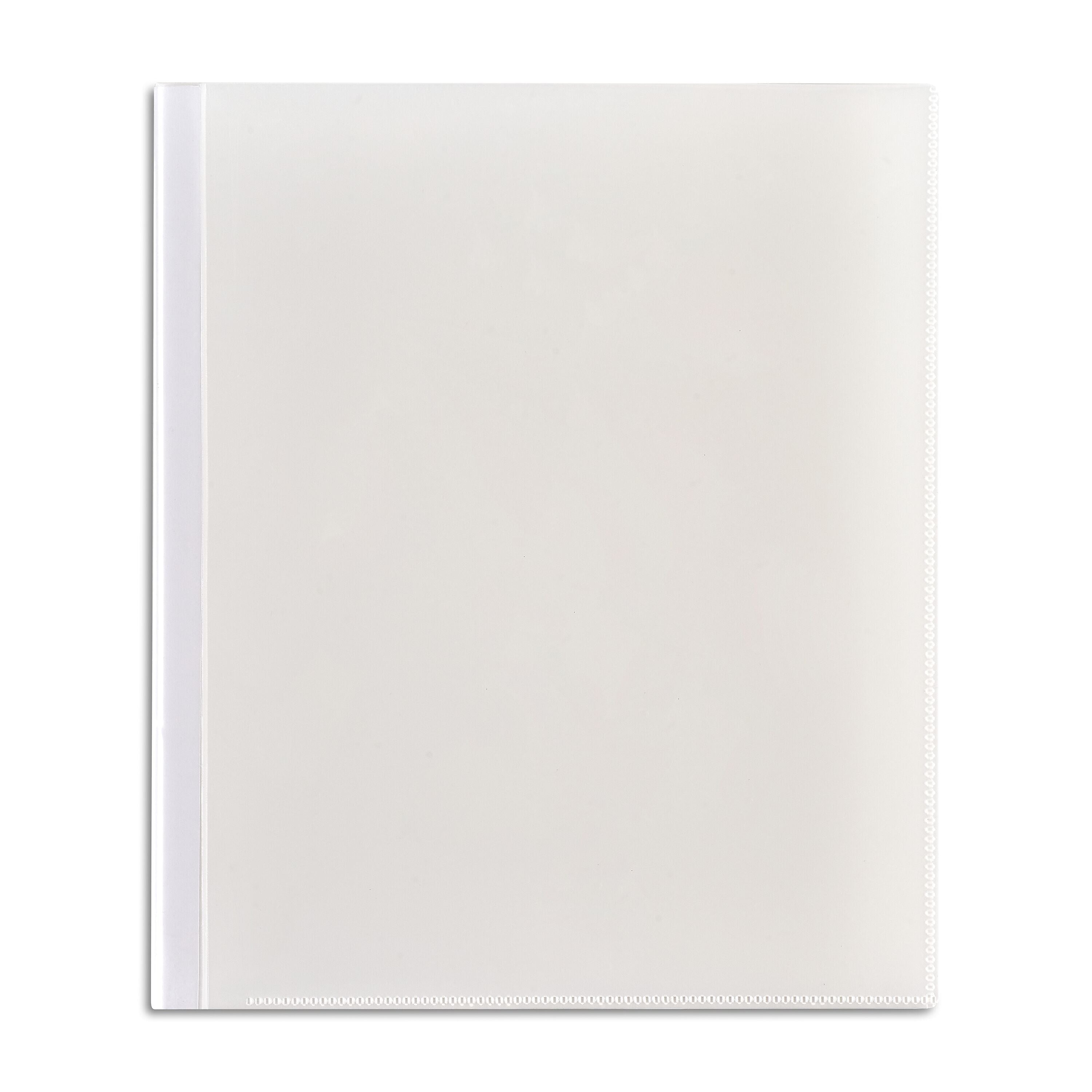Staples Letter Clear Cover Presentation Book, White