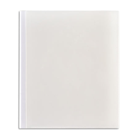 Staples Letter Clear Cover Presentation Book, White
