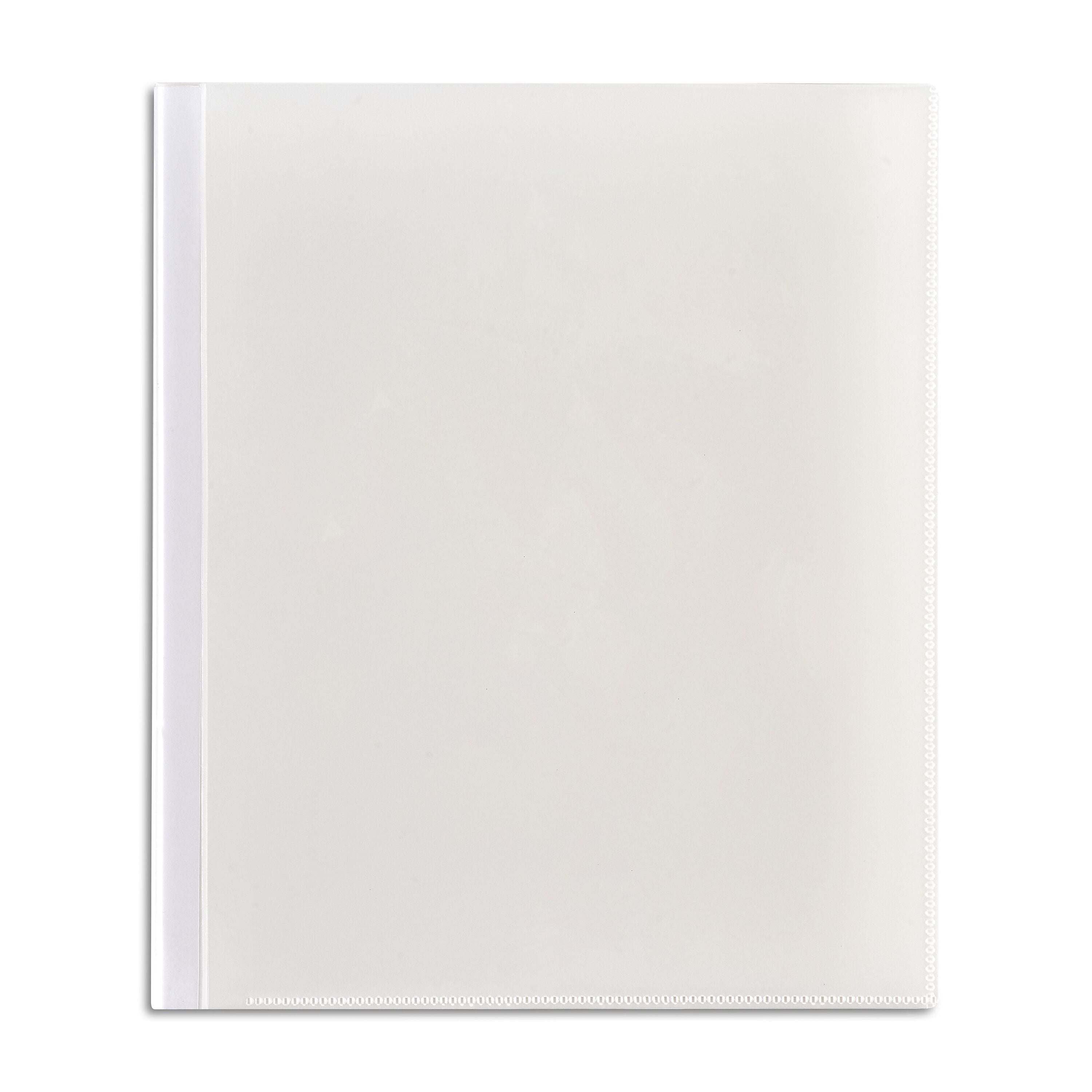 Staples Letter Clear Cover Presentation Book, White
