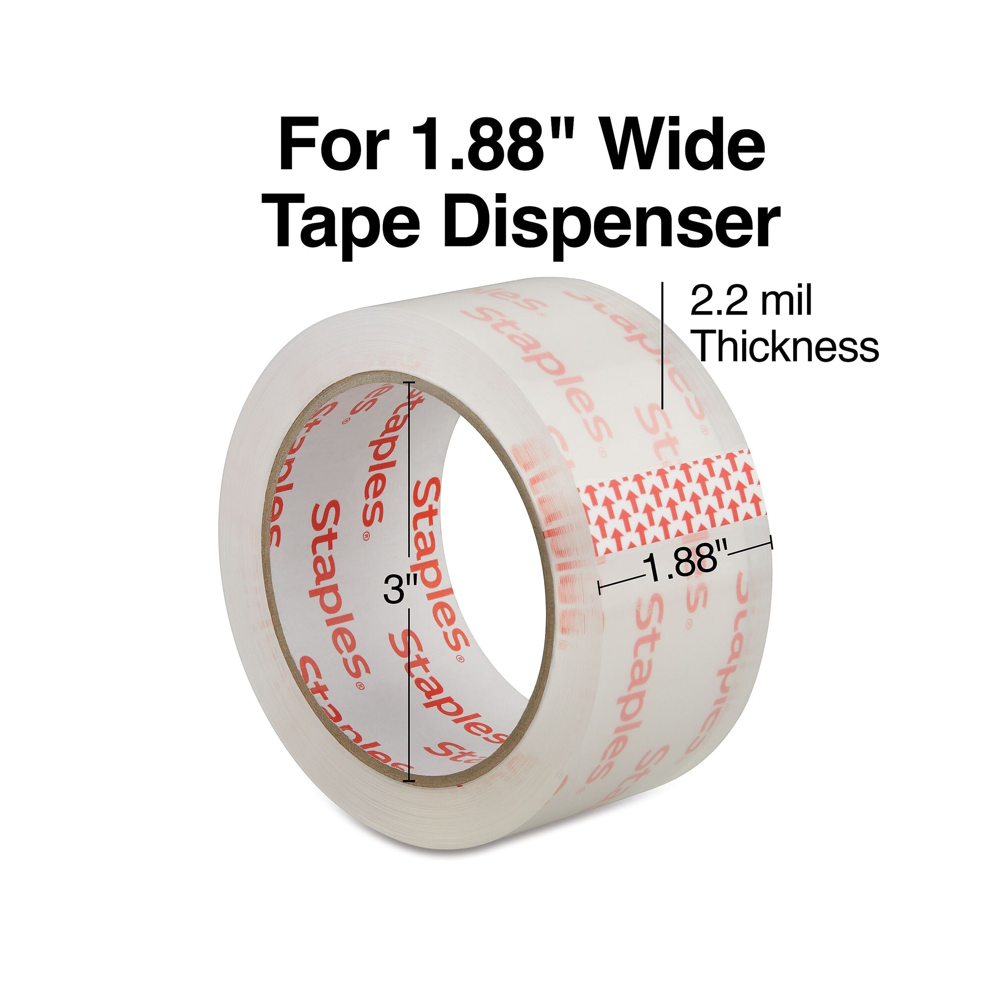 Staples® Lightweight Moving & Storage Packing Tape, 1.88