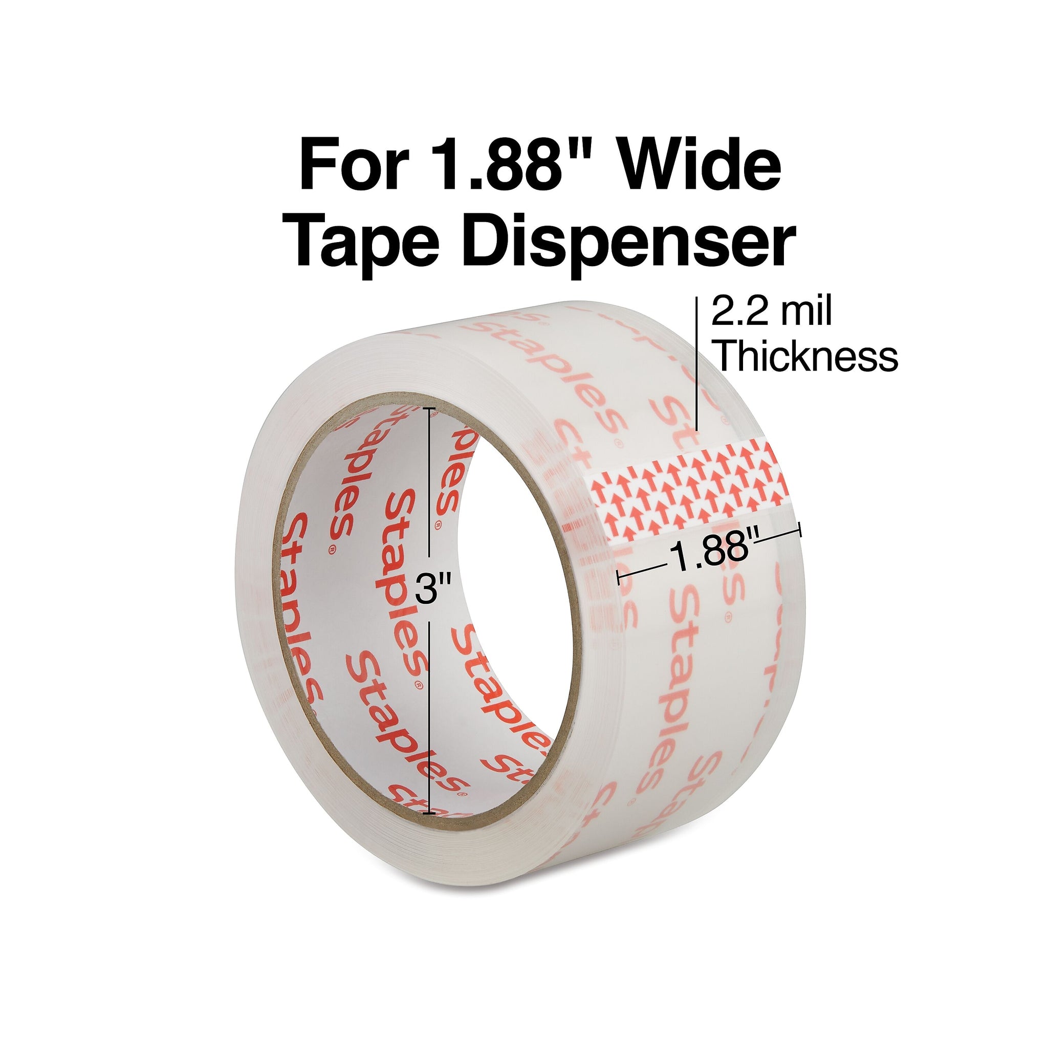 Staples® Lightweight Moving & Storage Packing Tape, 1.88