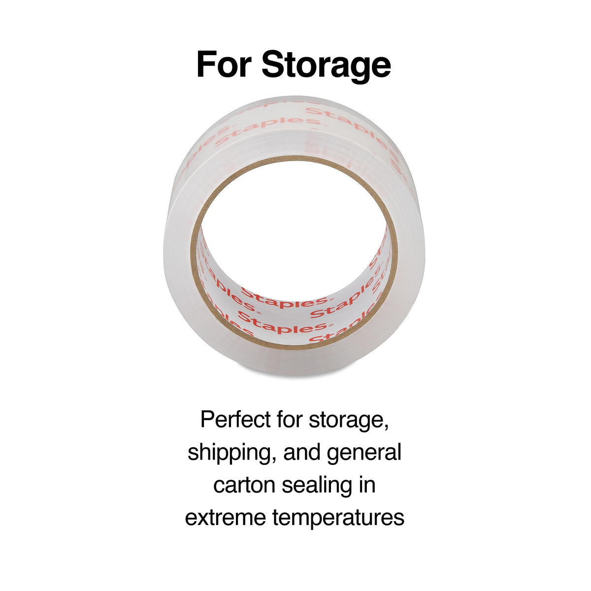 Staples® Lightweight Moving & Storage Packing Tape, 1.88" x 54.6 yds., Clear, 36/Box