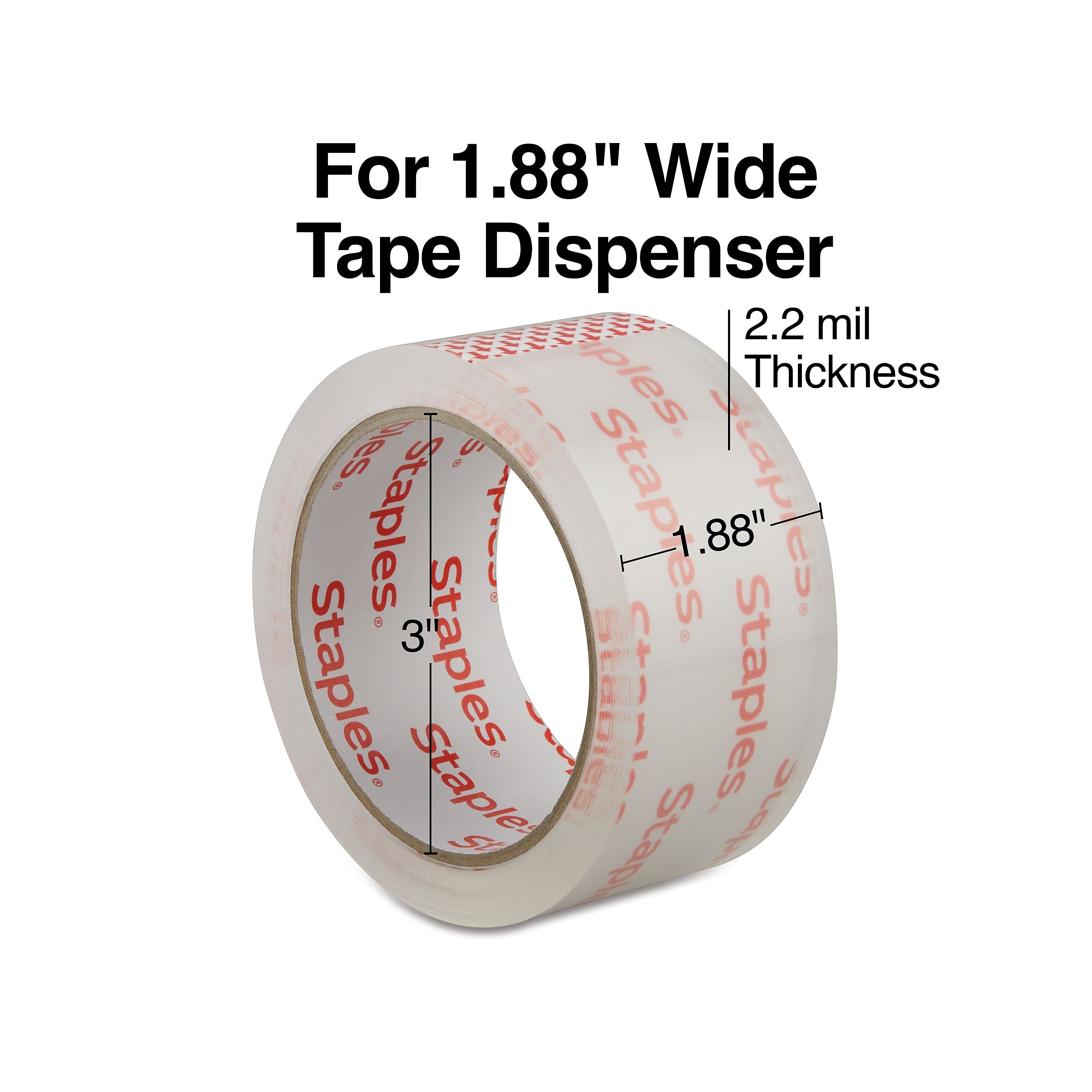 Staples® Lightweight Moving & Storage Packing Tape, 1.88