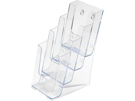 Staples Literature Holder for Leaflets, Crystal Clear Plastic