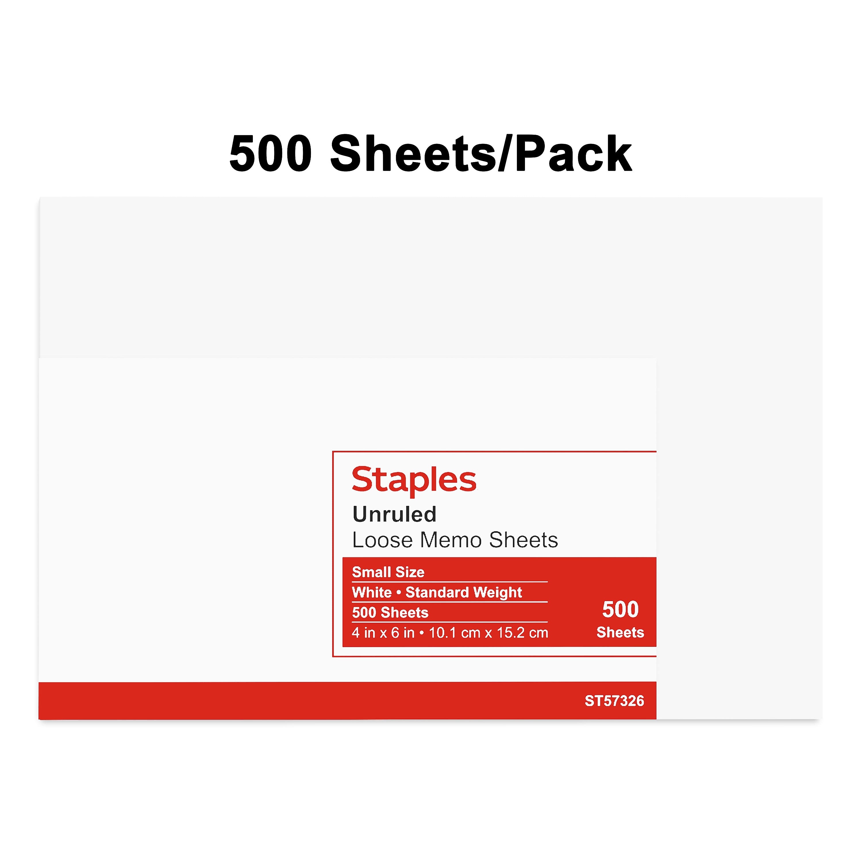 Staples Loose Memo Slips, 4