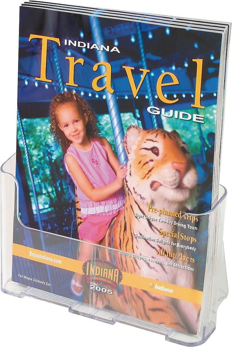 Staples® Magazine Holder, 10.75"x 9.25" x 3.75", Clear Plastic, 7/Pack