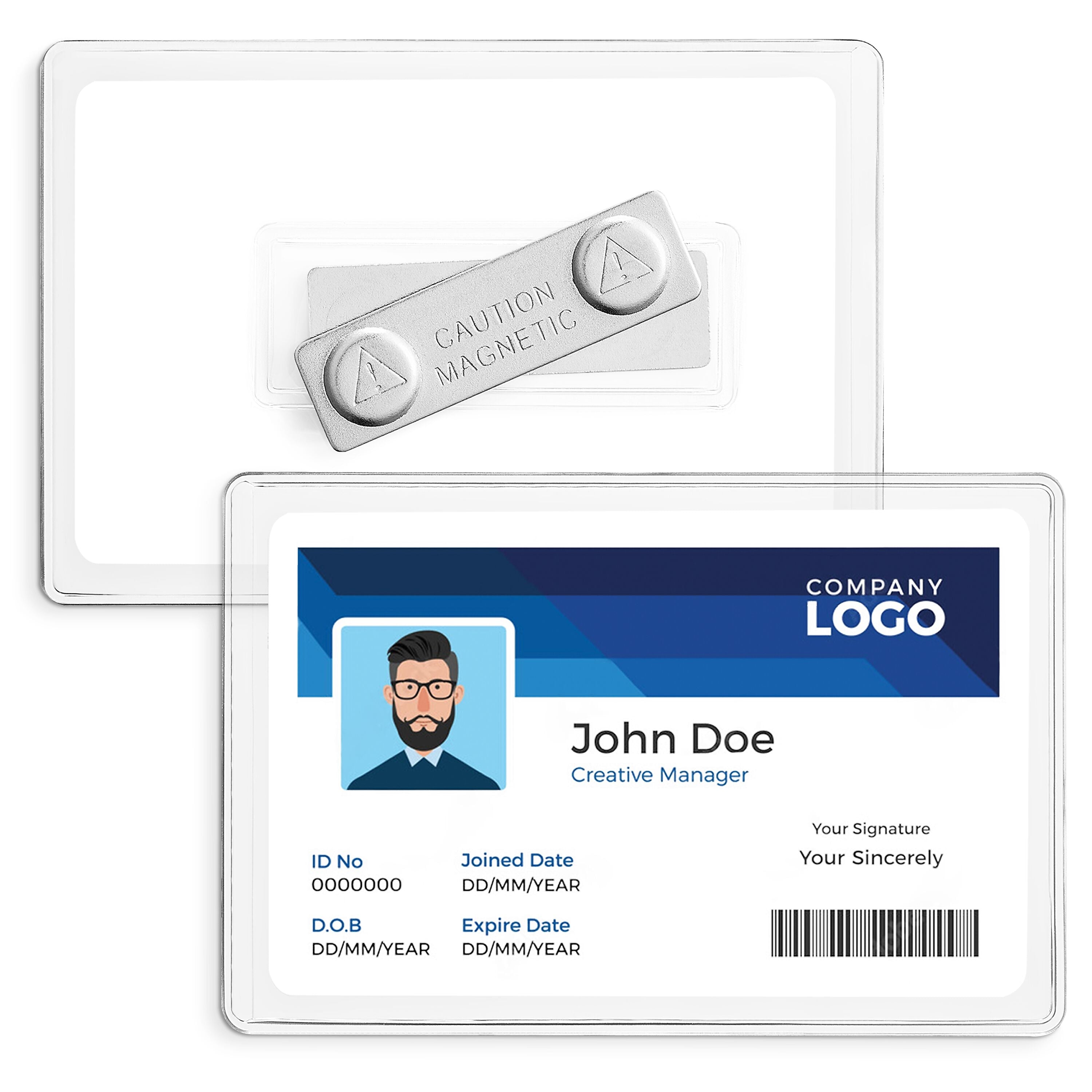 Staples Magnetic Badge Holders, 2.25