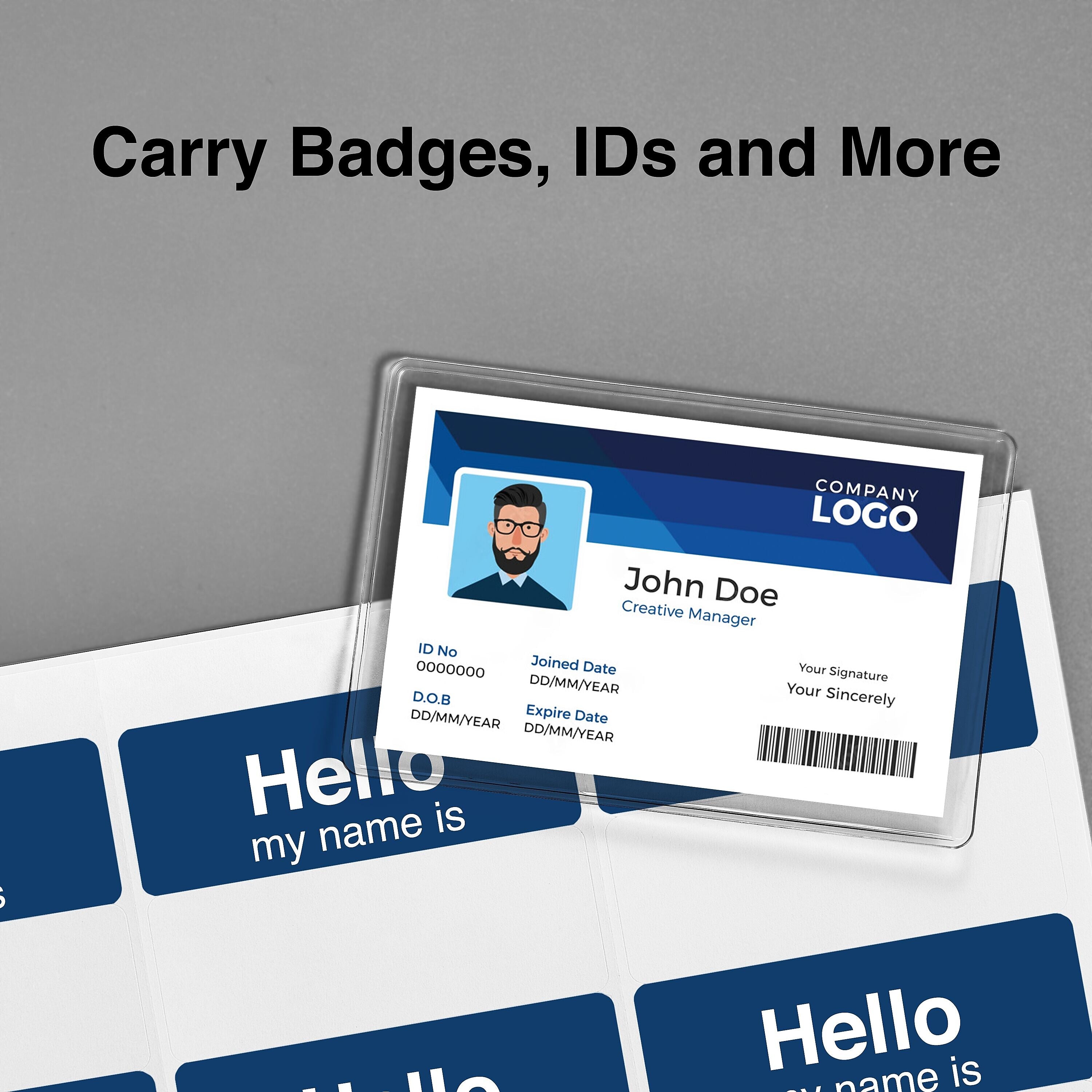 Staples Magnetic Badge Holders, 2.25