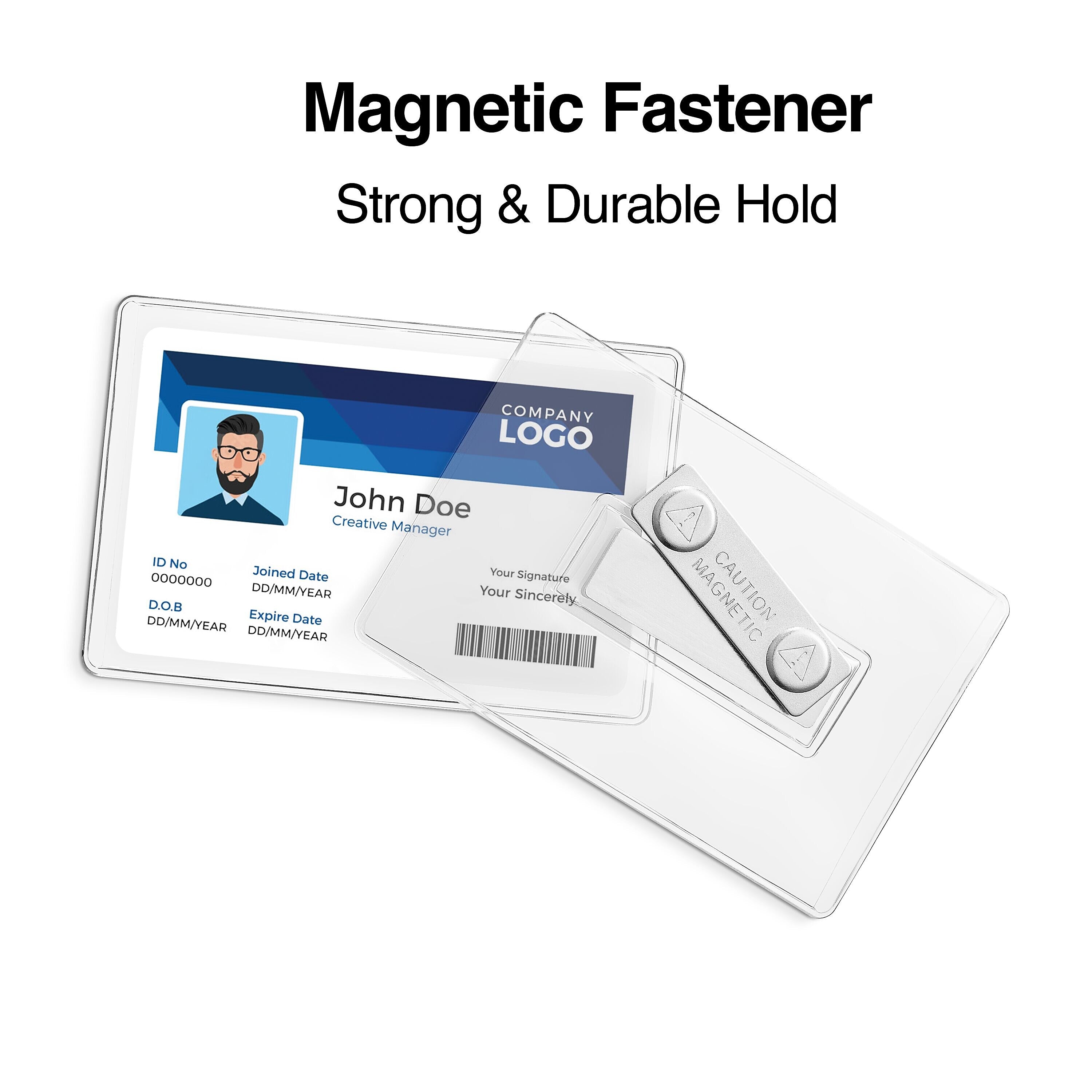 Staples Magnetic Badge Holders, 2.25
