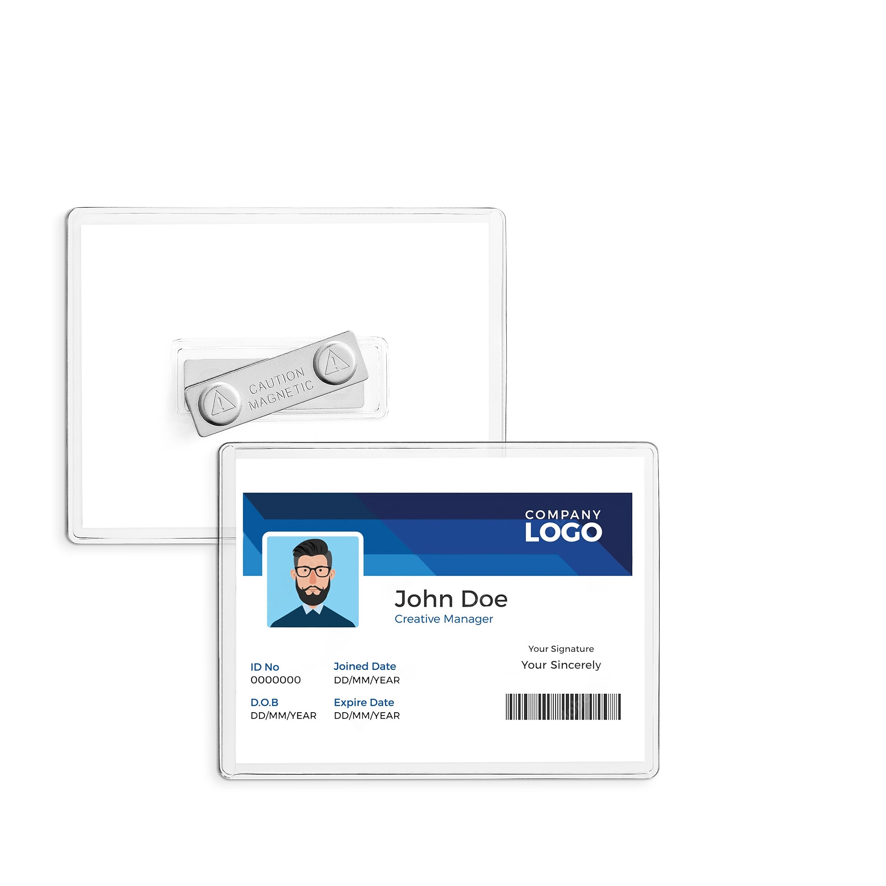 Staples Magnetic Badge Holders, 3