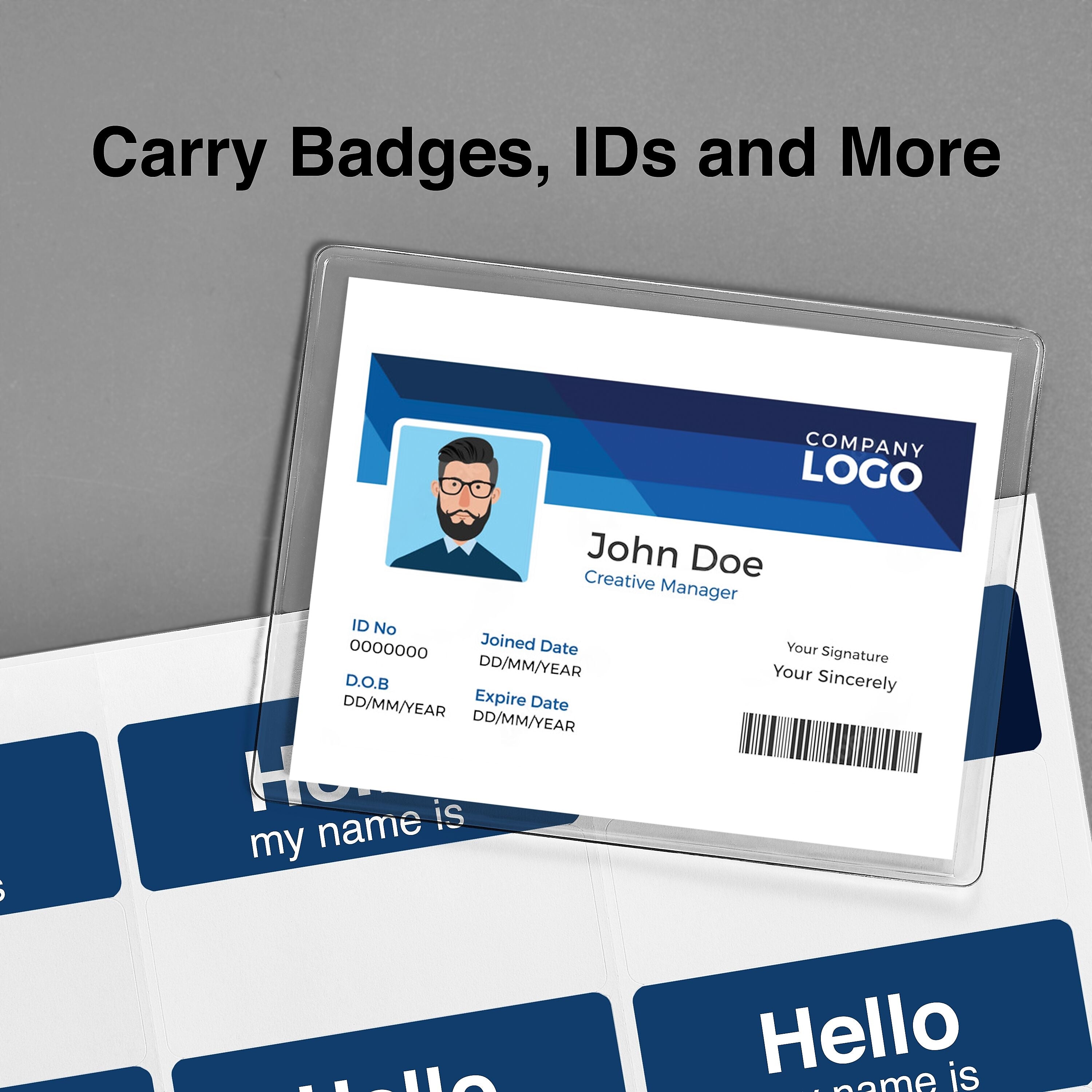 Staples Magnetic Badge Holders, 3