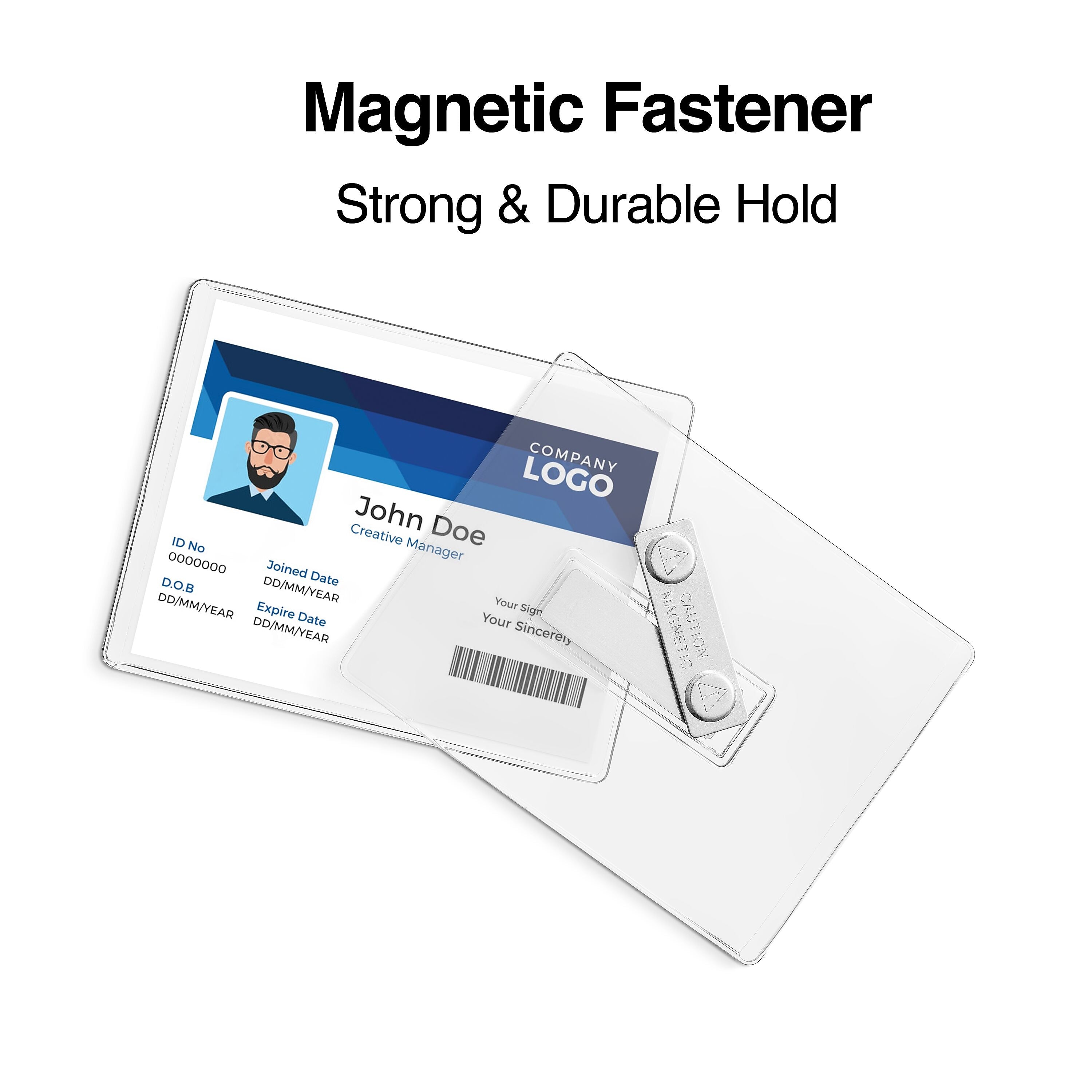 Staples Magnetic Badge Holders, 3