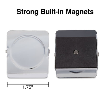 Staples Magnetic Clips, 1.75"W, Silver, 3/Pack