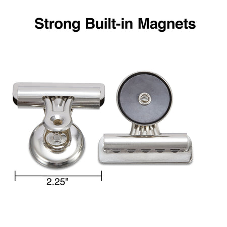 Staples Magnetic Clips, 2.25"W, Silver, 12/Pack