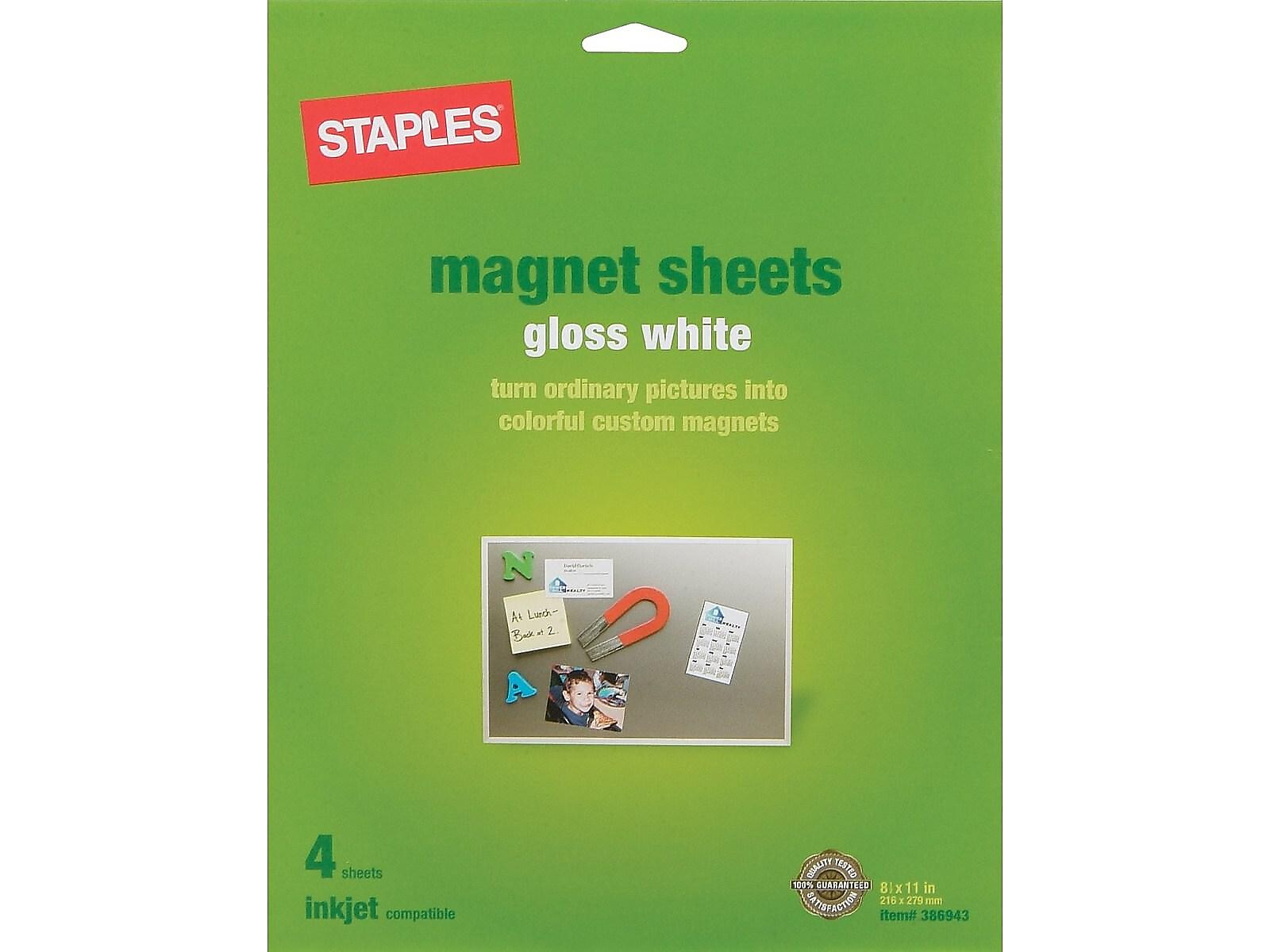 Staples Magnetic Glossy Photo Paper, 8.5