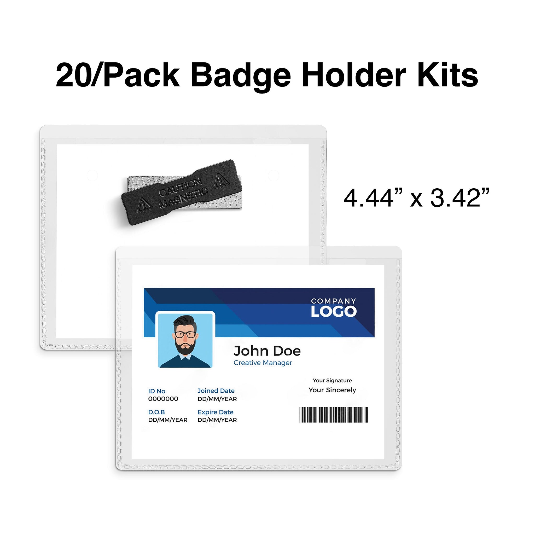 Staples Magnetic Name Badge Holder Kit, 3